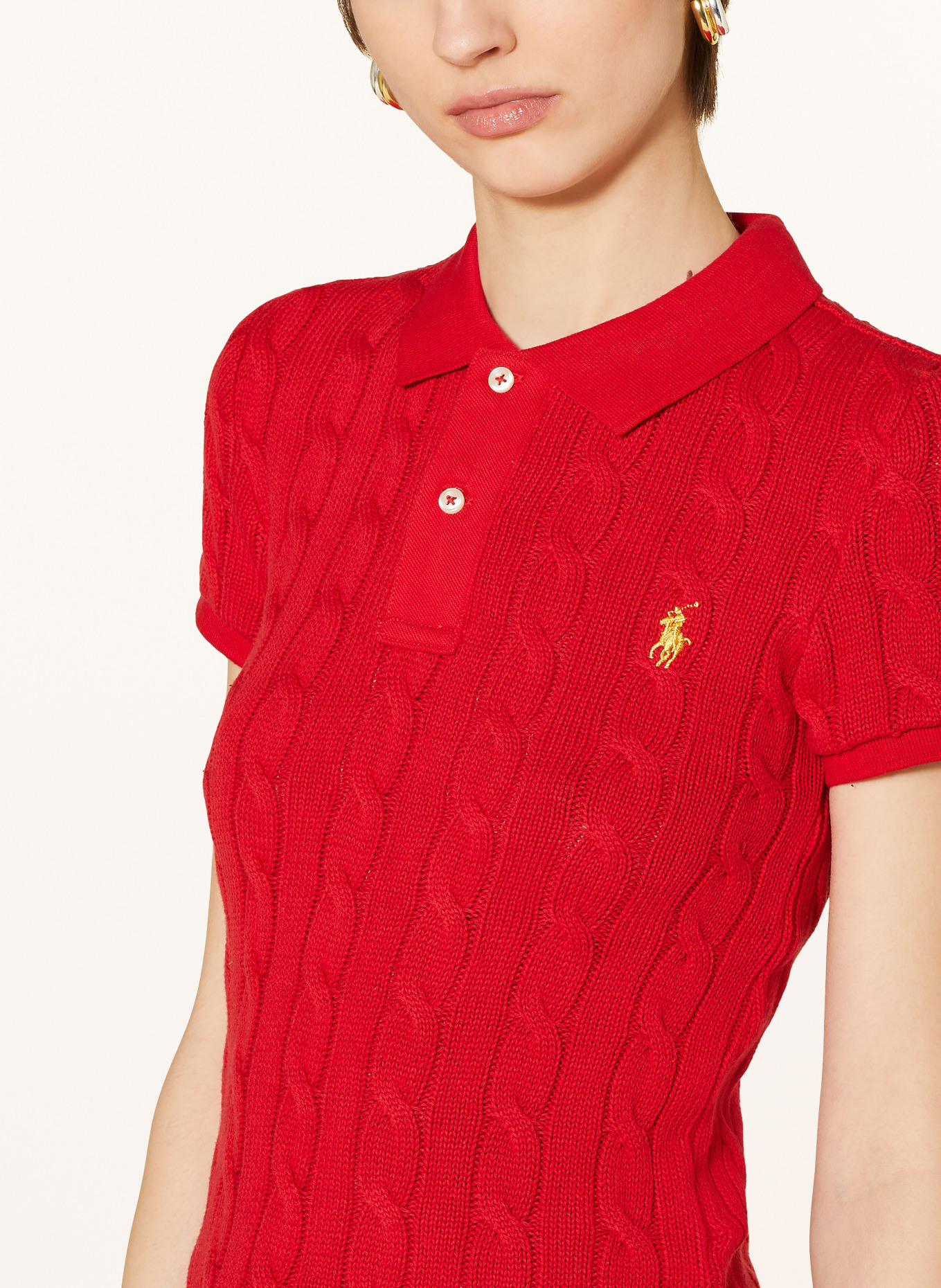 POLO RALPH LAUREN Knitted polo shirt, Color: RED (Image 4)