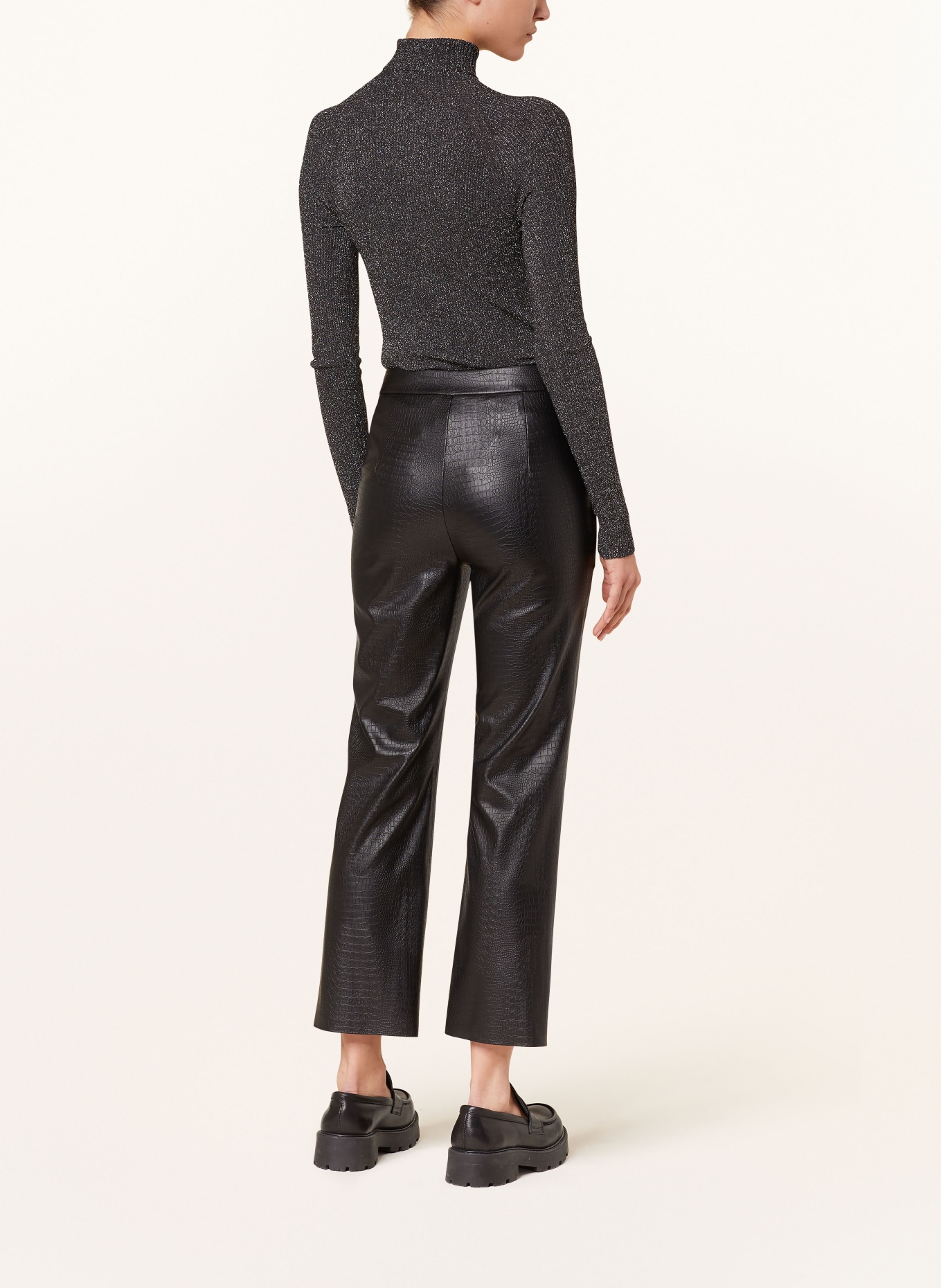 MaxMara LEISURE Trousers QUEVA leather look, Color: BLACK (Image 3)