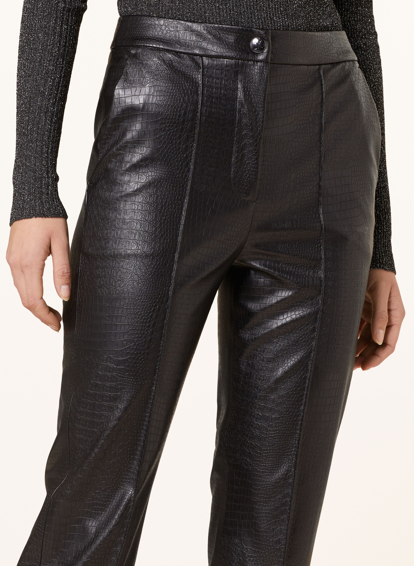 MaxMara LEISURE Trousers QUEVA leather look, Color: BLACK (Image 5)