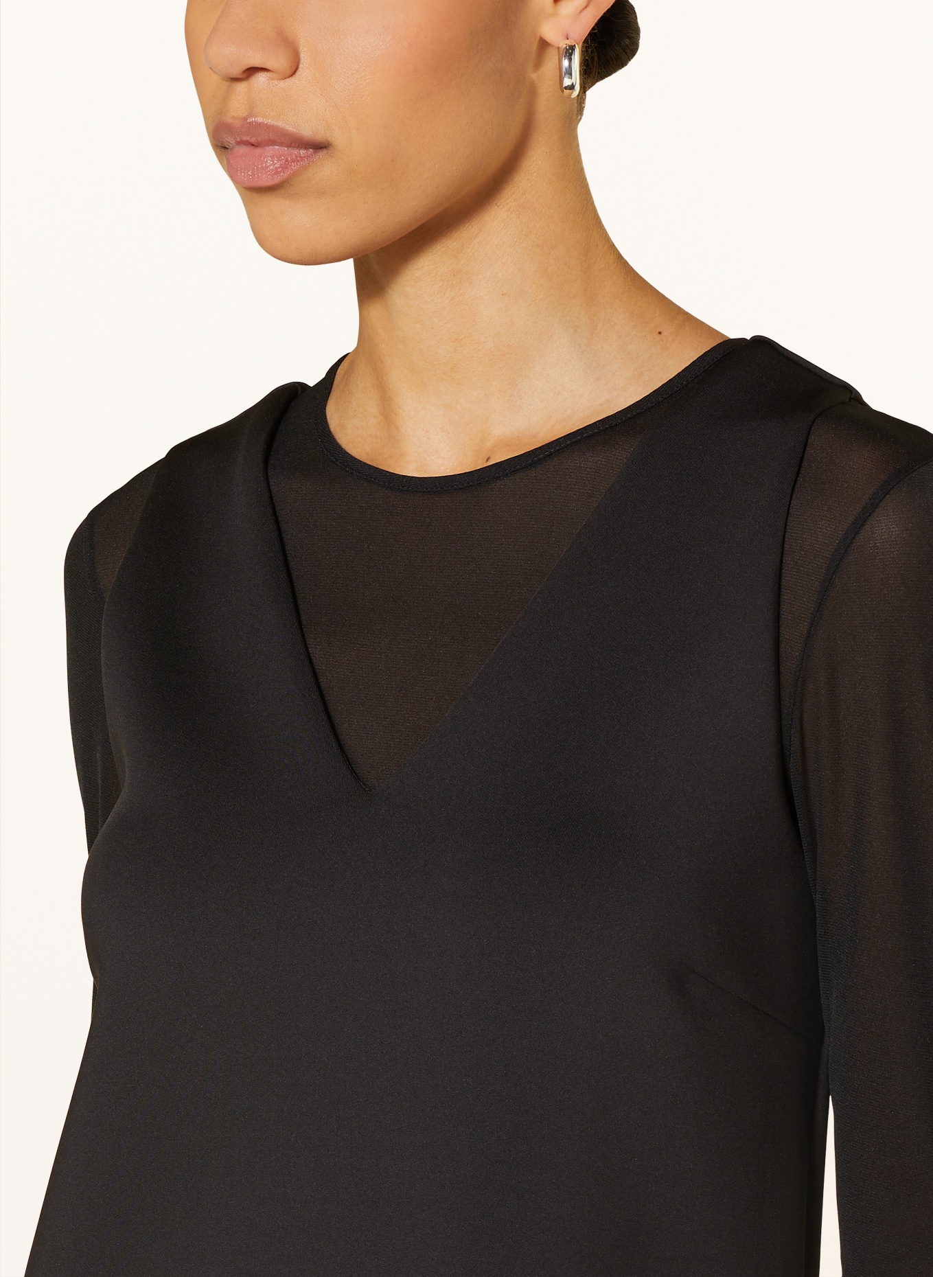 MaxMara LEISURE Set CHOPIN: Dress and long sleeve shirt, Color: BLACK (Image 4)