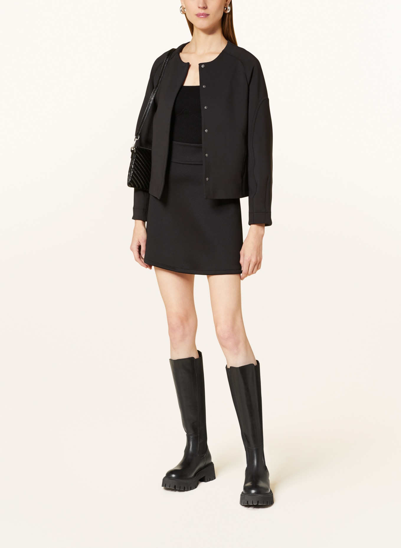 MaxMara LEISURE Jersey skirt VARNA, Color: BLACK (Image 2)