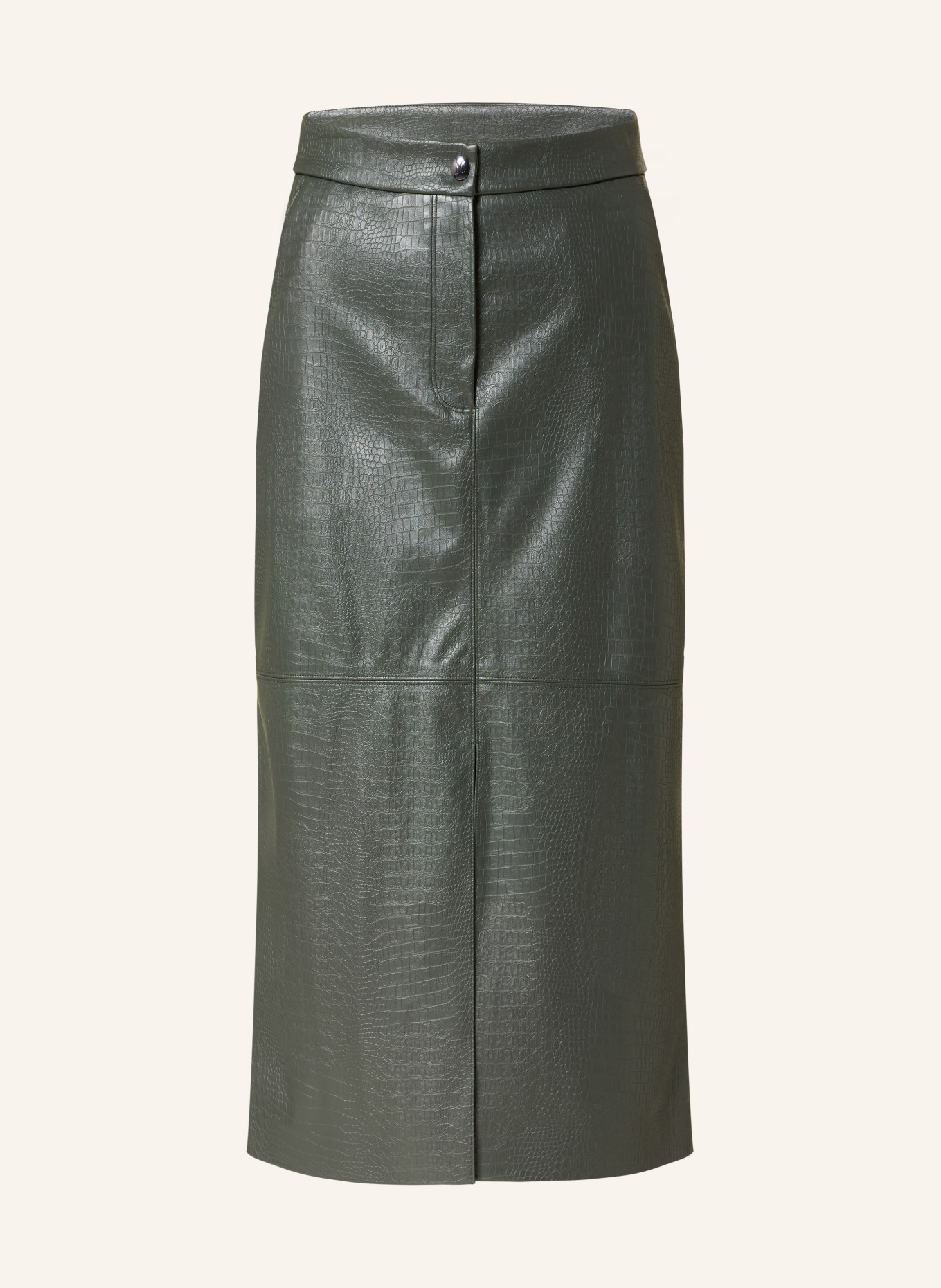 MaxMara LEISURE Skirt ETHEL in leather look in dark green