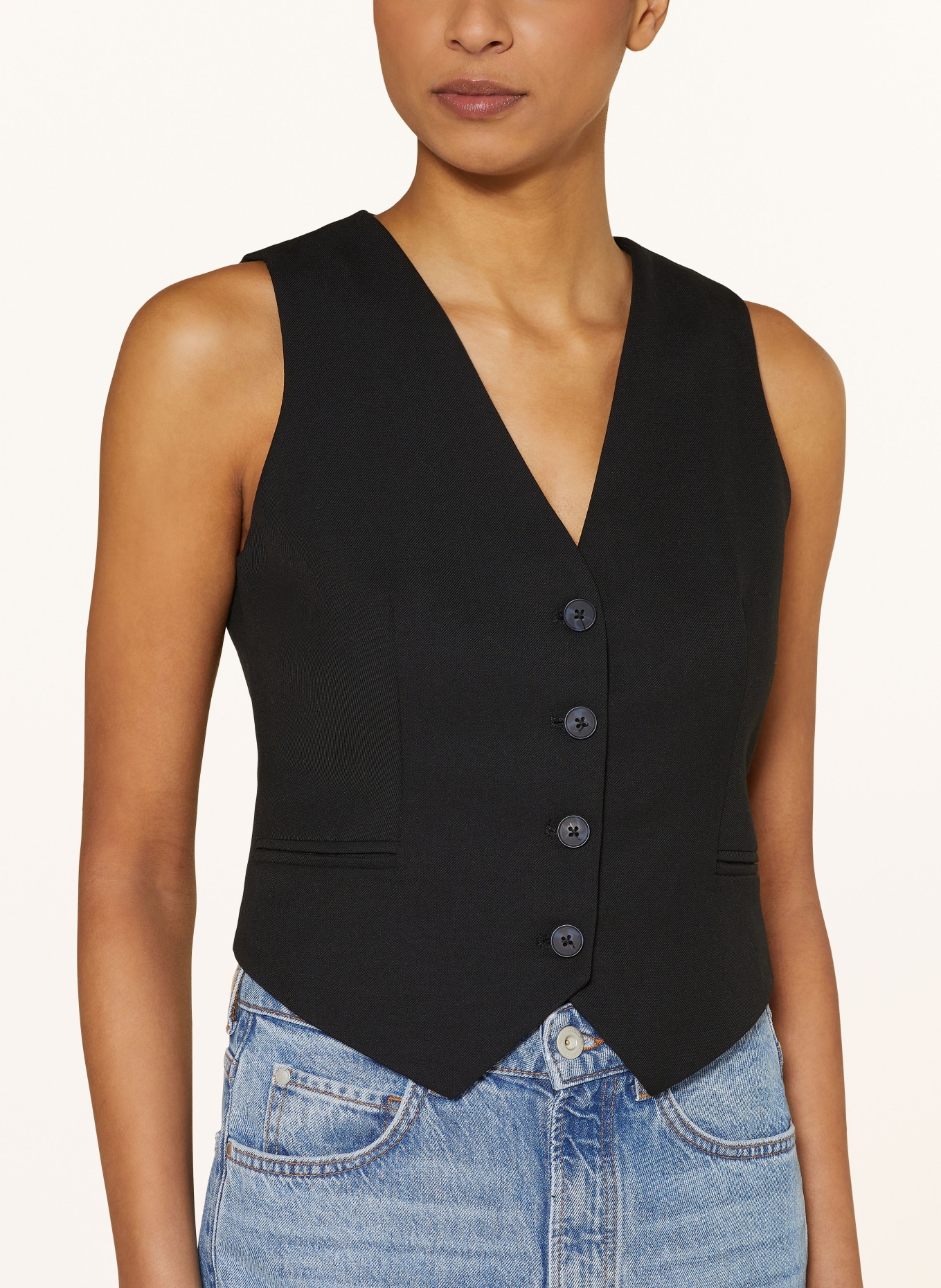 mavi Blazer vest, Color: BLACK (Image 4)