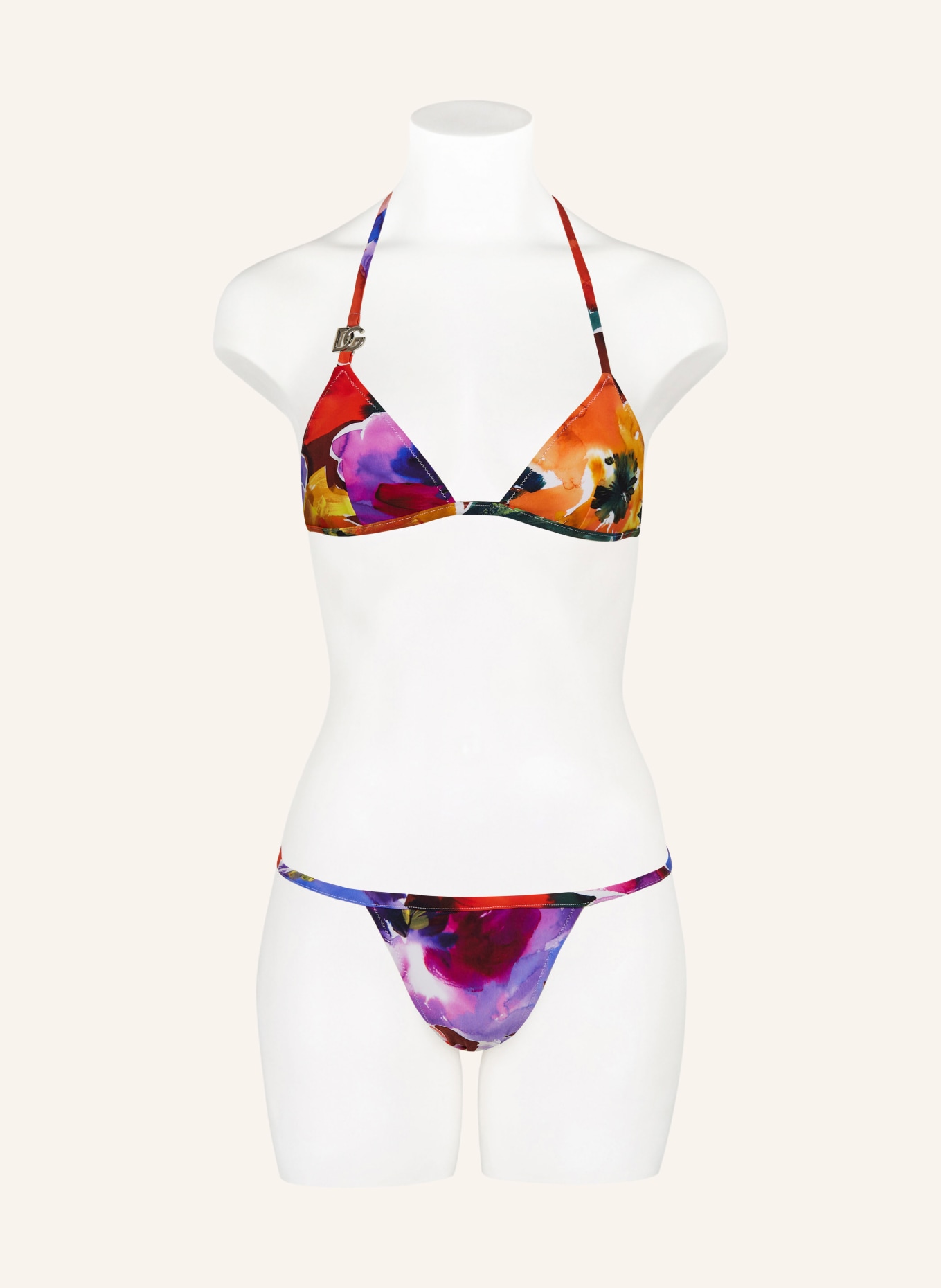 DOLCE & GABBANA Triangel-Bikini, Farbe: BRAUN/ ROT/ LILA (Bild 2)