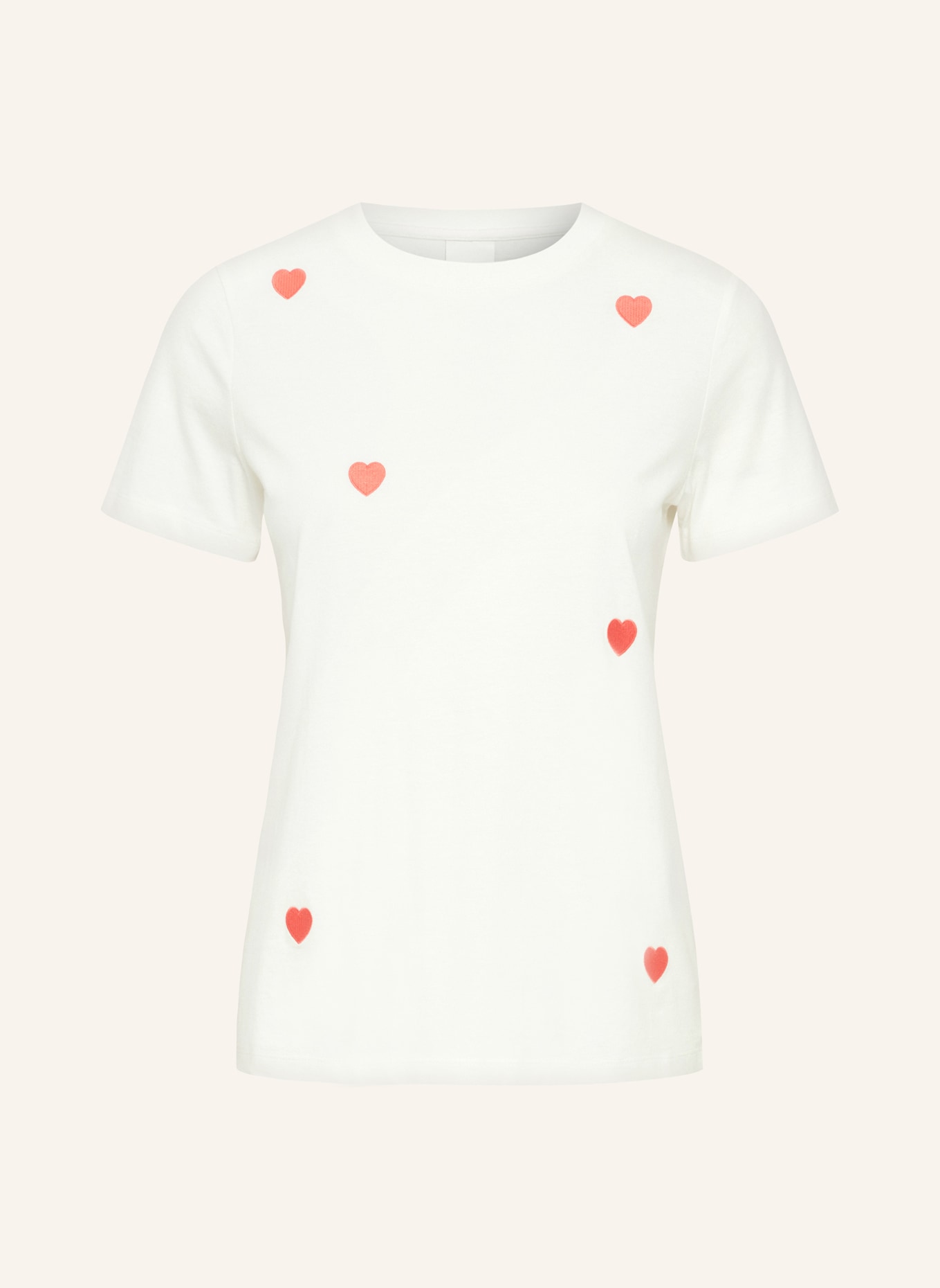 ICHI T-shirt IHCAMINO, Color: RED/ WHITE (Image 1)