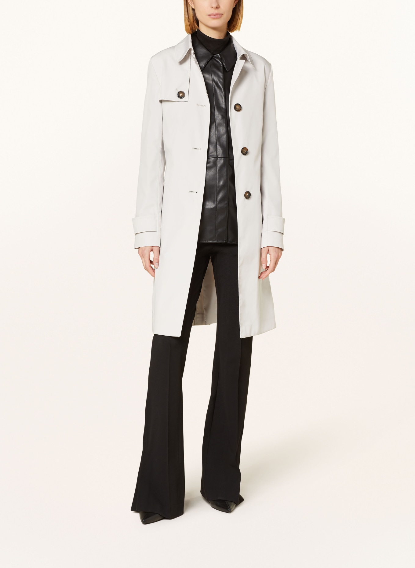 ICONS CINZIA ROCCA Trench coat, Color: LIGHT GRAY (Image 2)