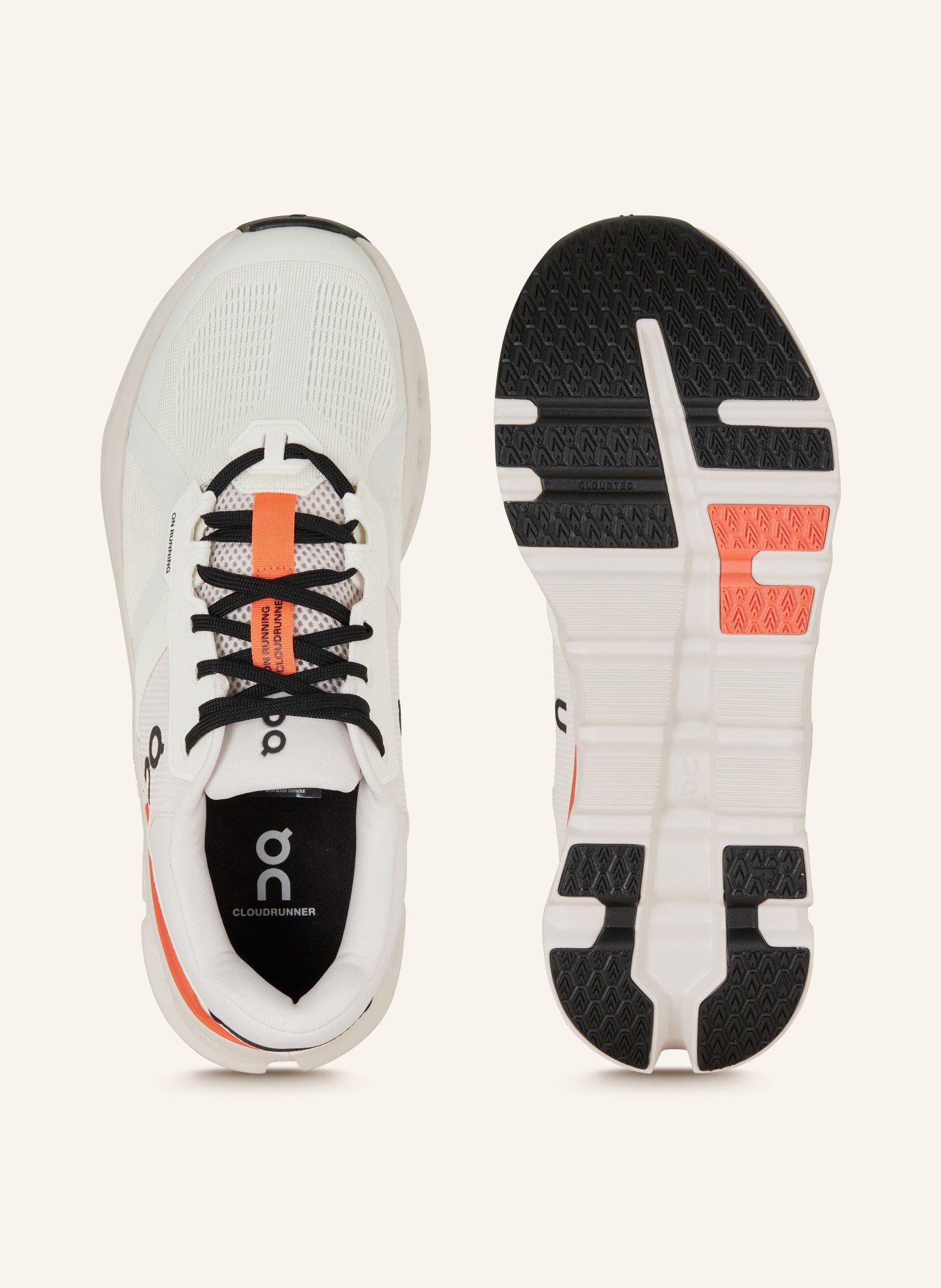 On Running shoes CLOUDRUNNER 2, Color: WHITE/ ORANGE (Image 5)