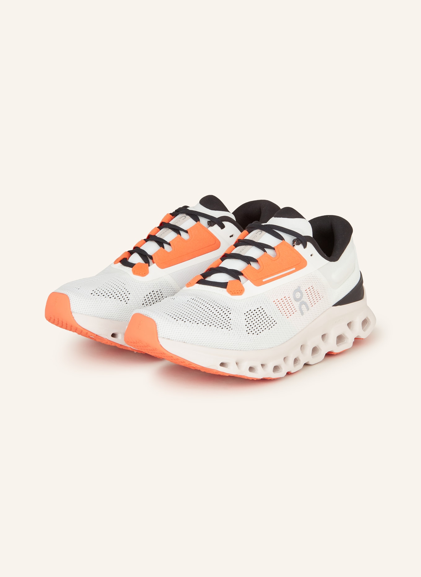 On Running shoes CLOUDSTRATUS 3, Color: WHITE/ LIGHT BROWN/ ORANGE (Image 1)