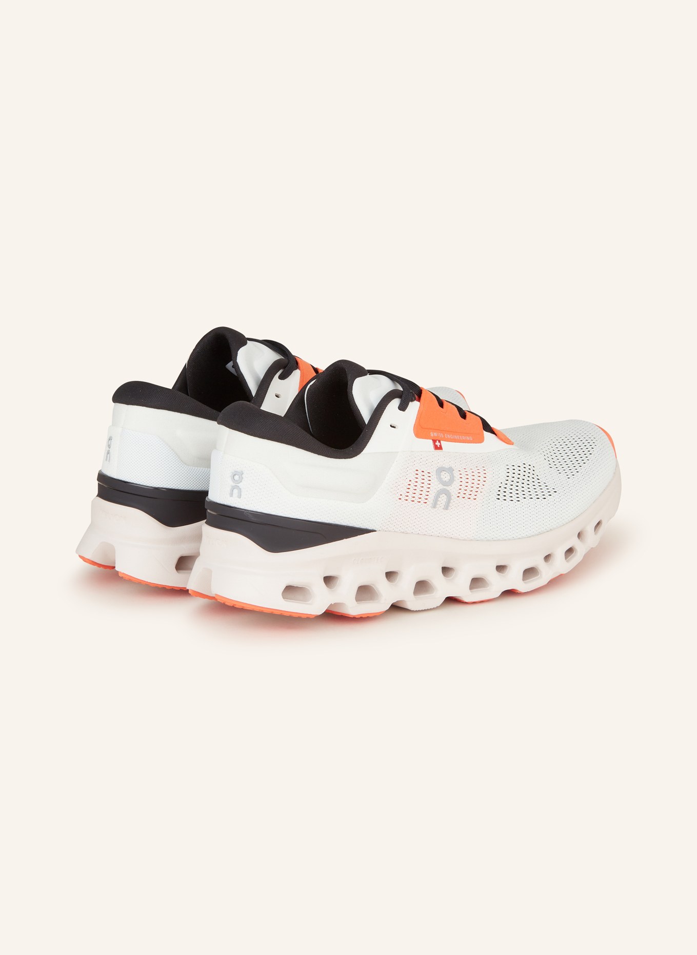 On Running shoes CLOUDSTRATUS 3, Color: WHITE/ LIGHT BROWN/ ORANGE (Image 2)