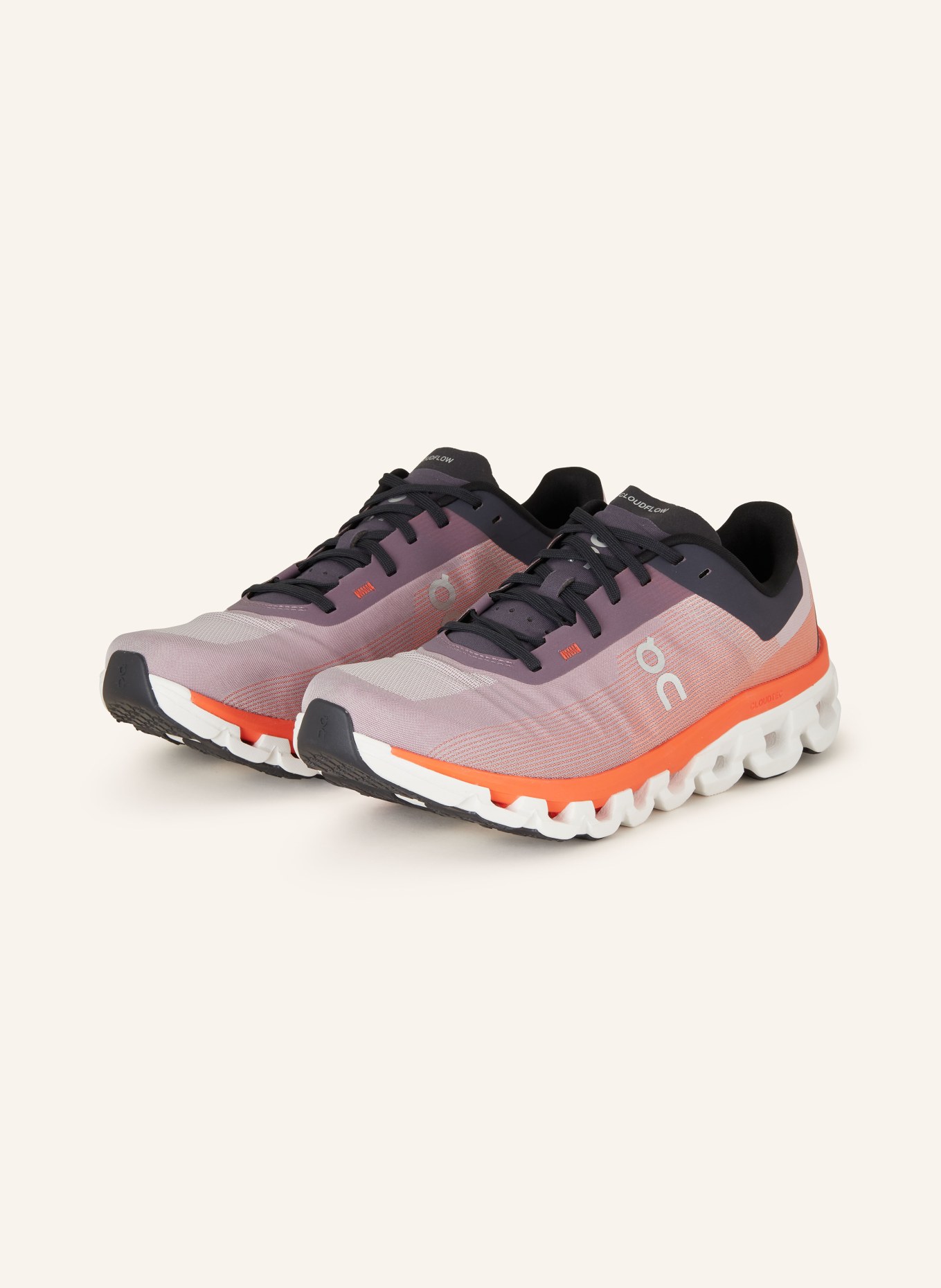 On Running shoes CLOUDFLOW 4, Color: ORANGE/ PURPLE (Image 1)