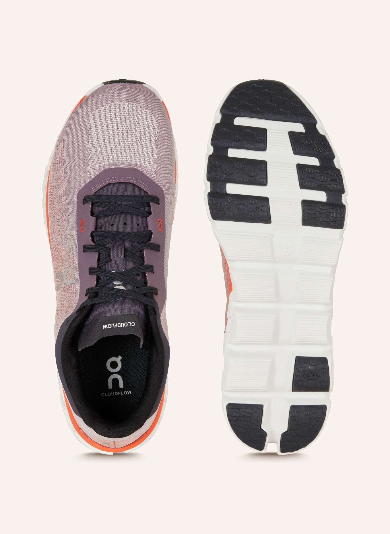 On Running shoes CLOUDFLOW 4, Color: ORANGE/ PURPLE (Image 5)