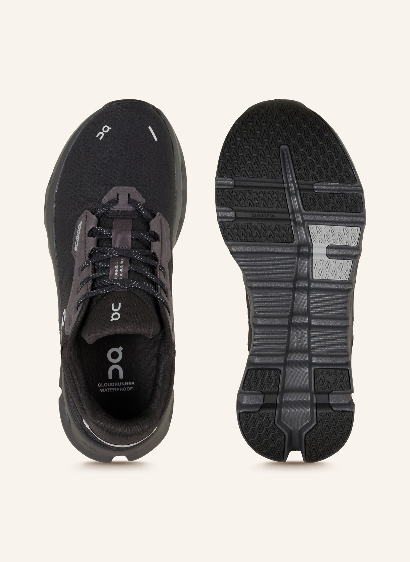 On Running shoes CLOUDRUNNER 2 WATERPROOF, Color: BLACK (Image 5)