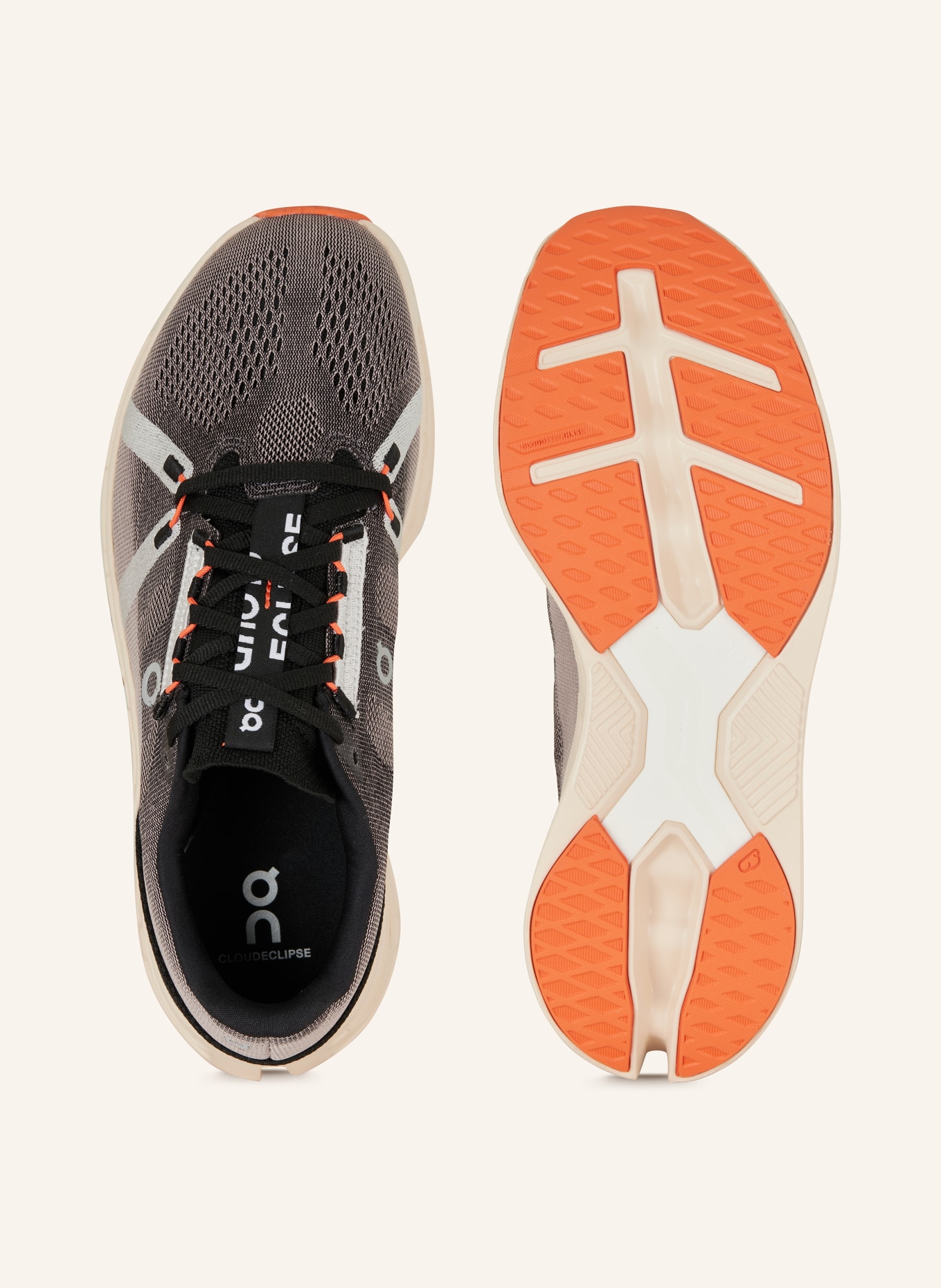 On Running shoes CLOUDECLIPSE, Color: LIGHT BROWN/ BLACK (Image 5)