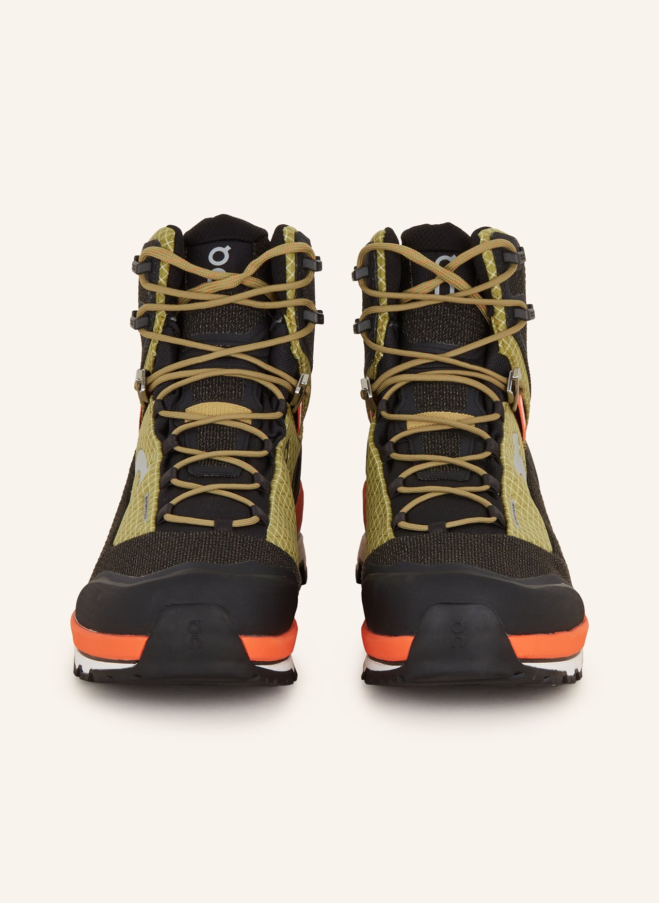 On Trekking shoes CLOUDALPINE WATERPROOF, Color: BLACK/ LIGHT GREEN/ ORANGE (Image 3)