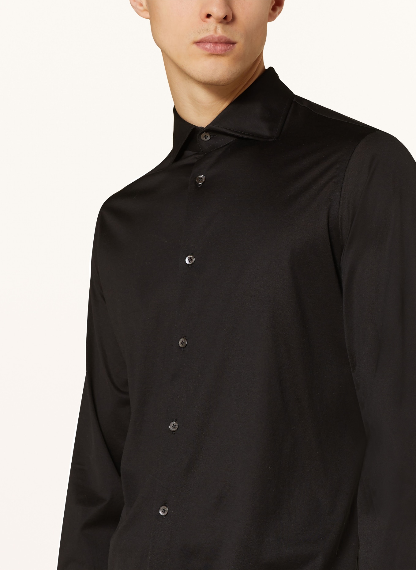Stefan Brandt Jersey shirt slim fit, Color: BLACK (Image 4)