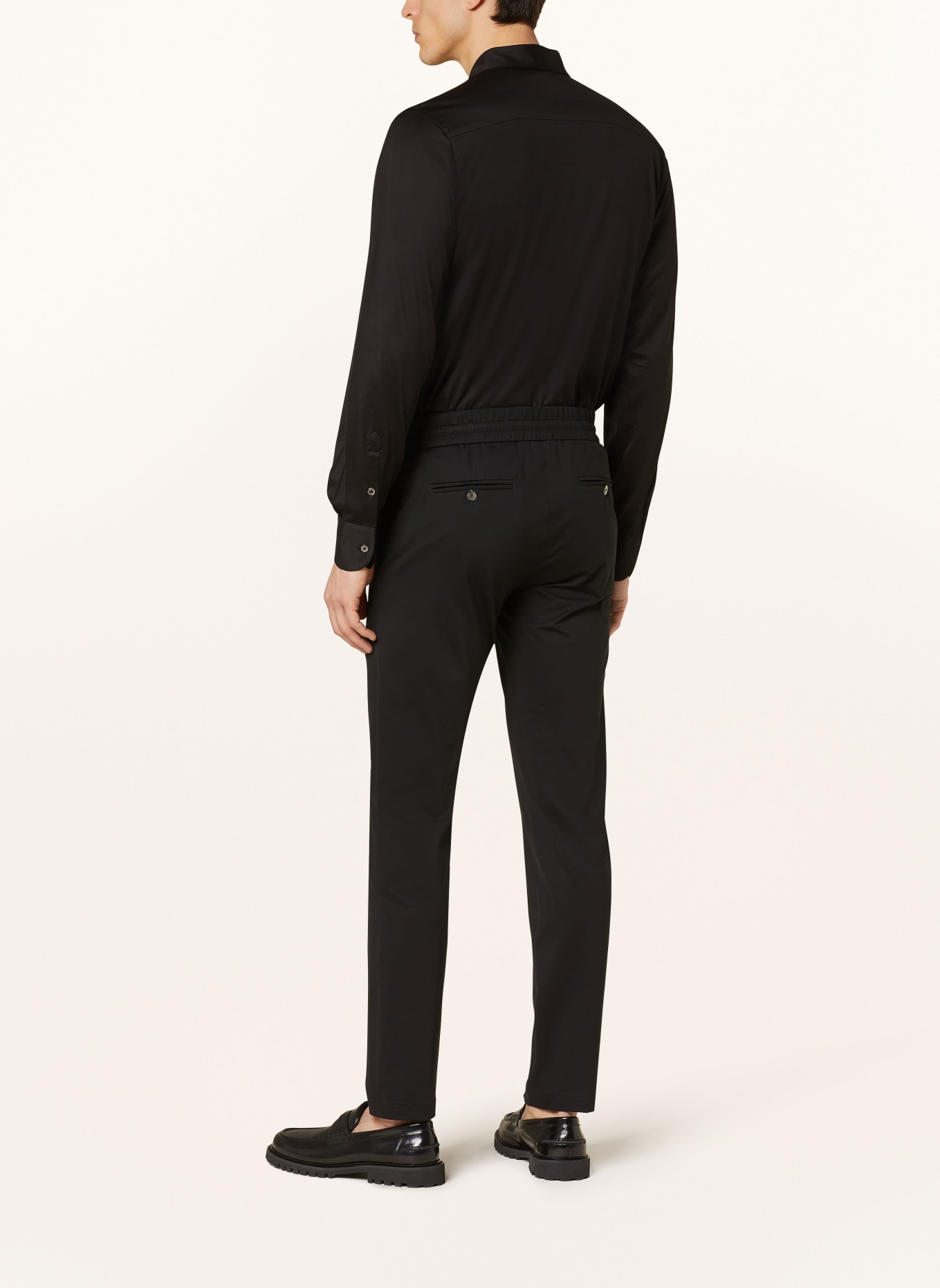 Stefan Brandt Trousers JONAS in jogger style slim fit, Color: BLACK (Image 3)