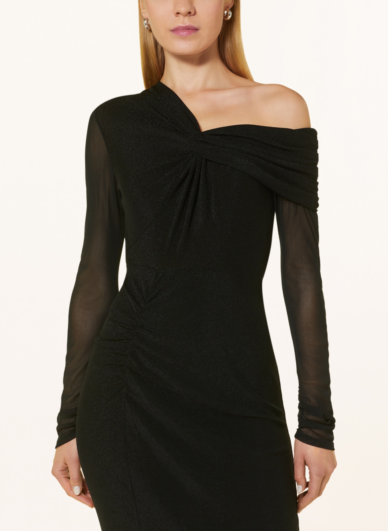 DIANE VON FURSTENBERG Sheath dress RICH with glitter thread, Color: BLACK (Image 4)