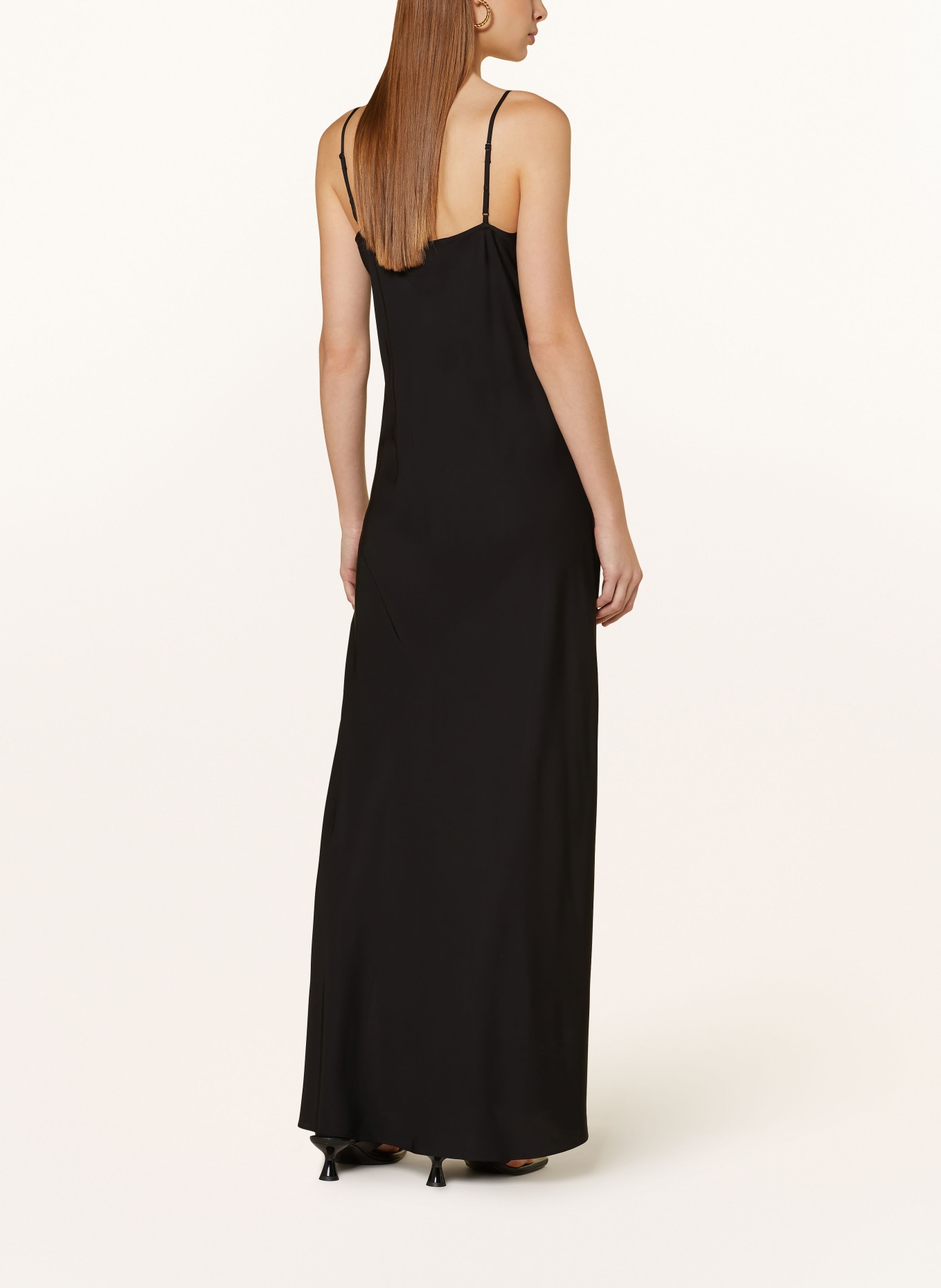 DIANE VON FURSTENBERG Satin dress BALBINO, Color: BLACK (Image 3)