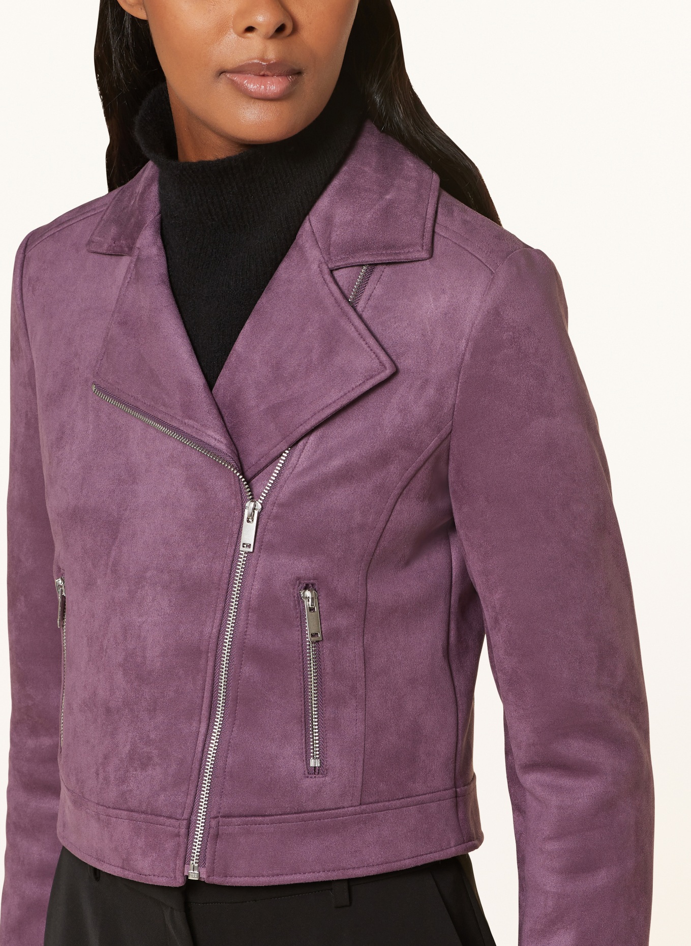CARTOON Jacket in leather look, Color: LIGHT PURPLE (Image 4)