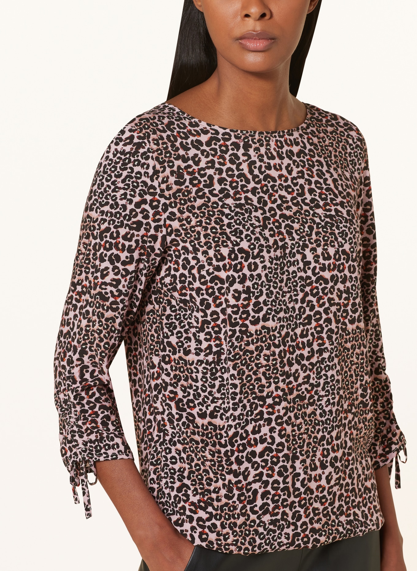 CARTOON Shirt blouse with 3/4 sleeves, Color: ROSE/ BLACK (Image 4)