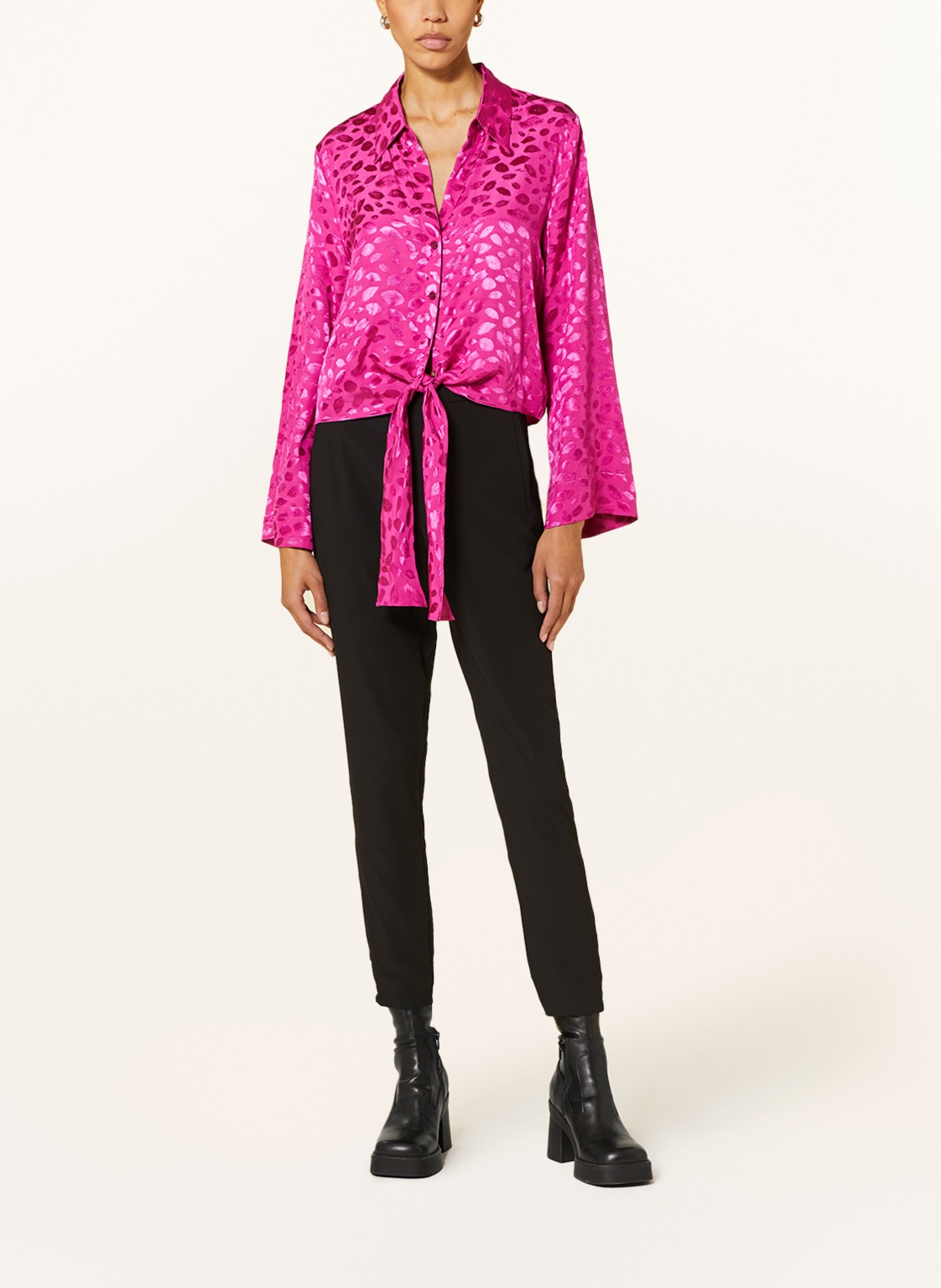 HUGO Satin blouse ERRIKA, Color: PINK (Image 2)