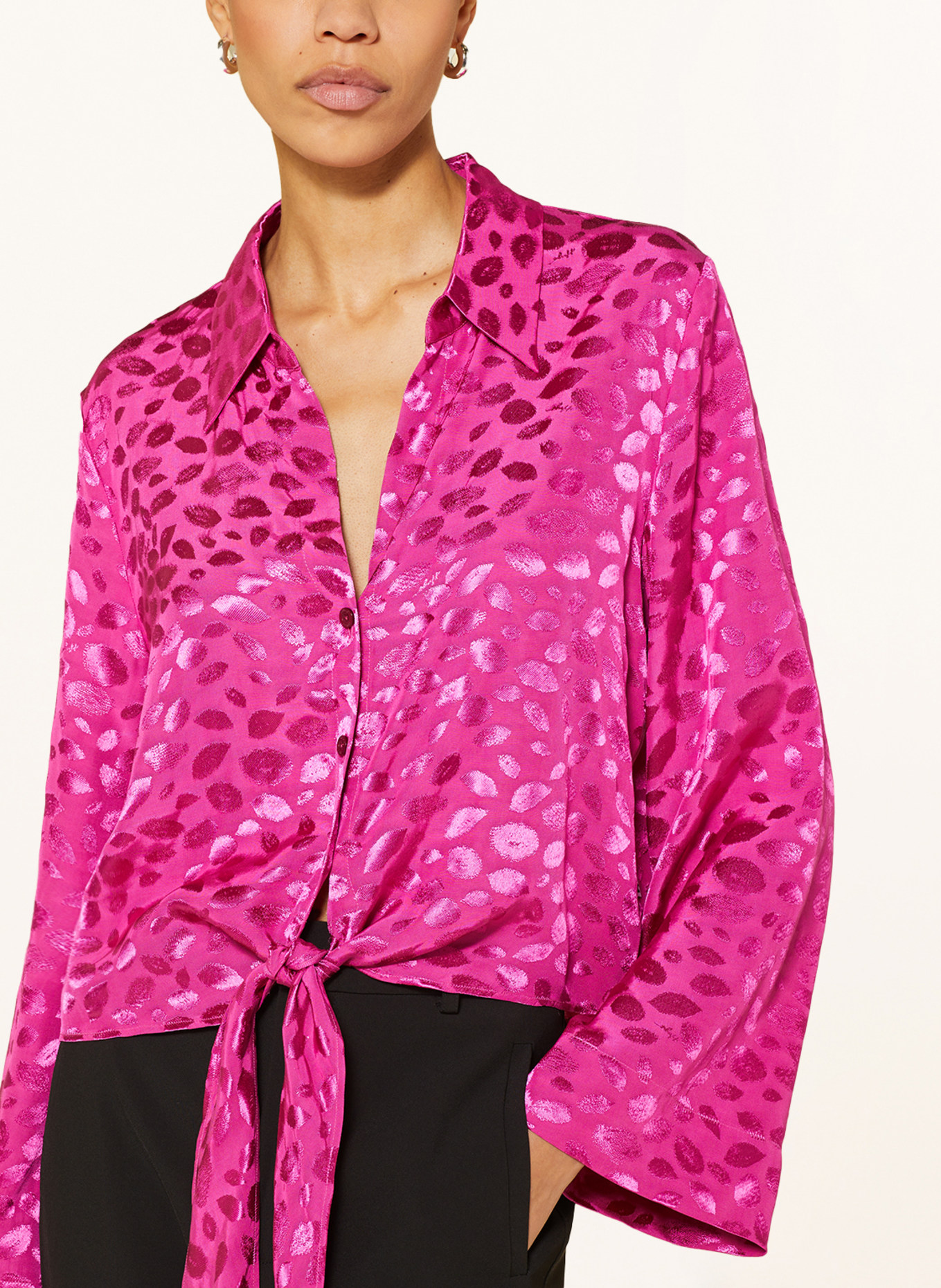 HUGO Satin blouse ERRIKA, Color: PINK (Image 4)