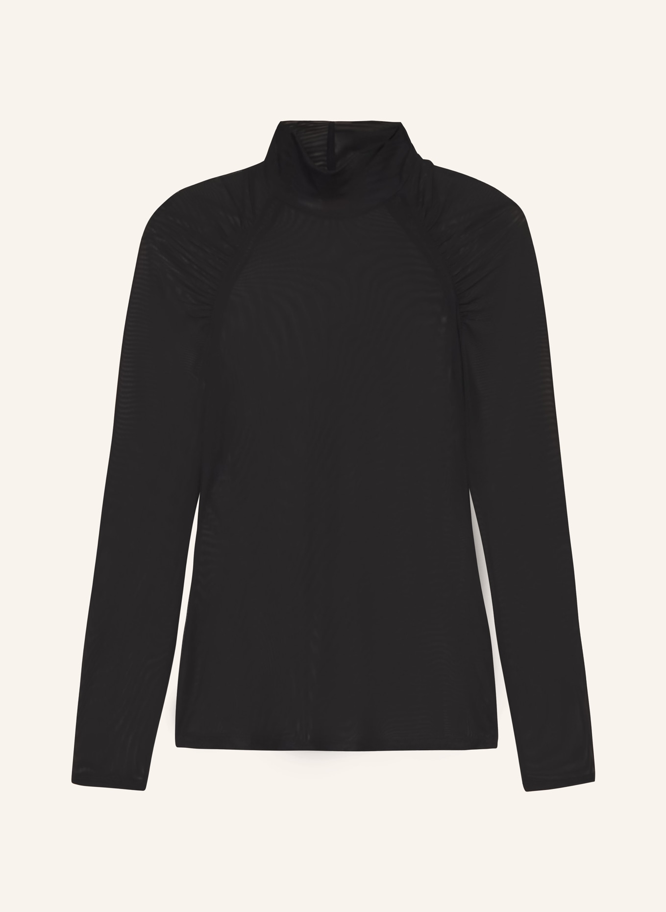 HUGO Long sleeve shirt DAMARYLLIS in mesh, Color: BLACK (Image 1)