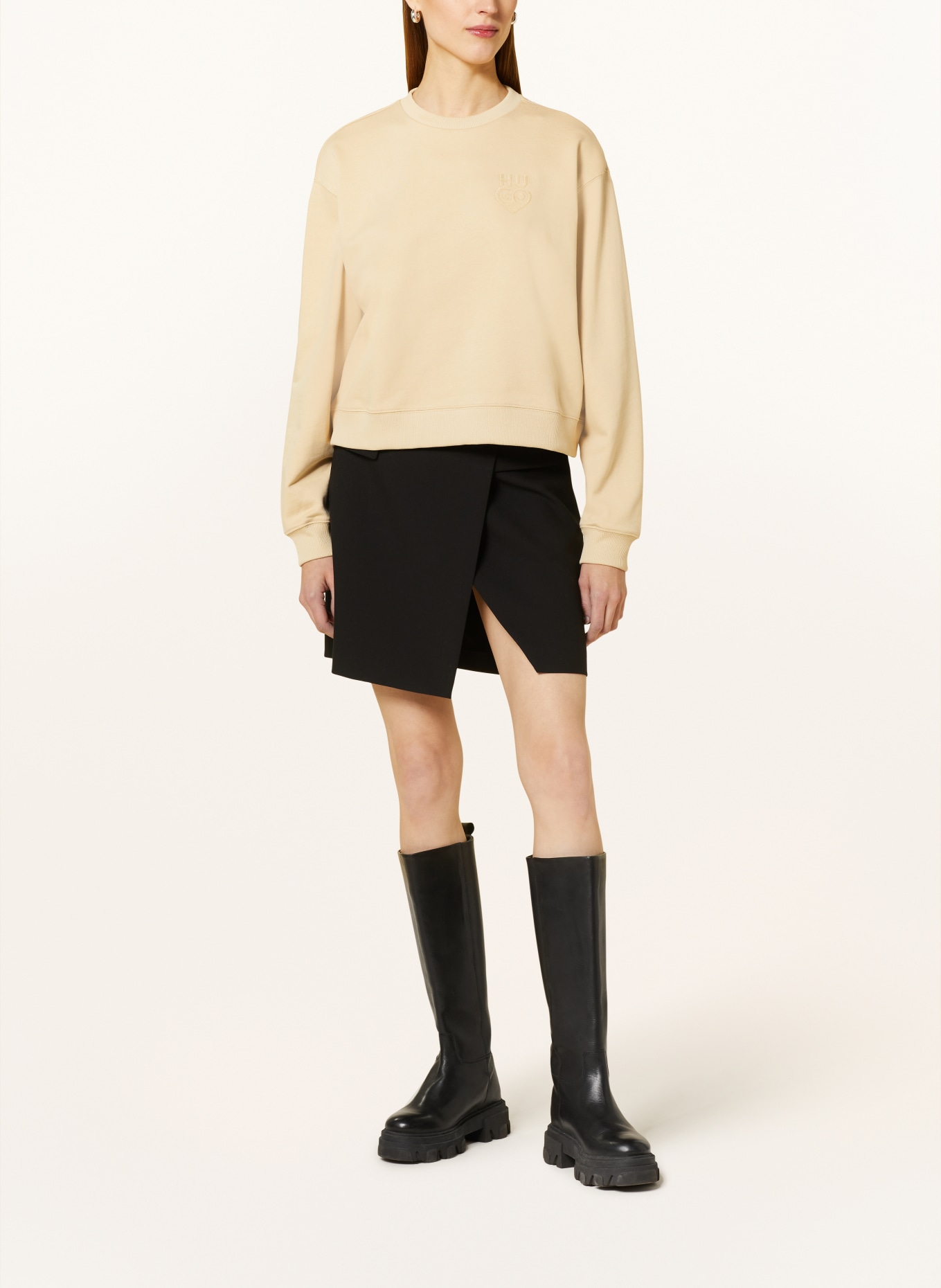 HUGO Sweatshirt DEROXINA, Color: BEIGE (Image 2)