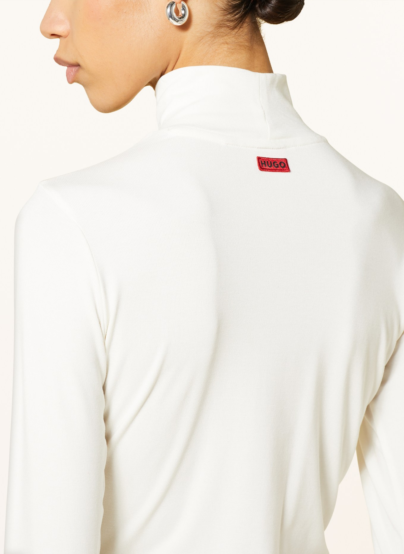 HUGO Long sleeve shirt DRIZA, Color: WHITE (Image 4)