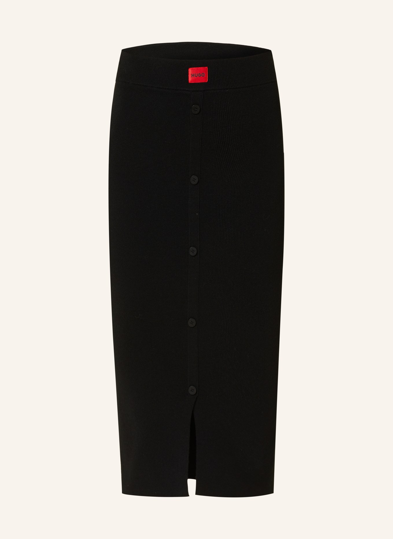 HUGO Úpletová sukně, Barva: 001 BLACK (Obrázek 1)
