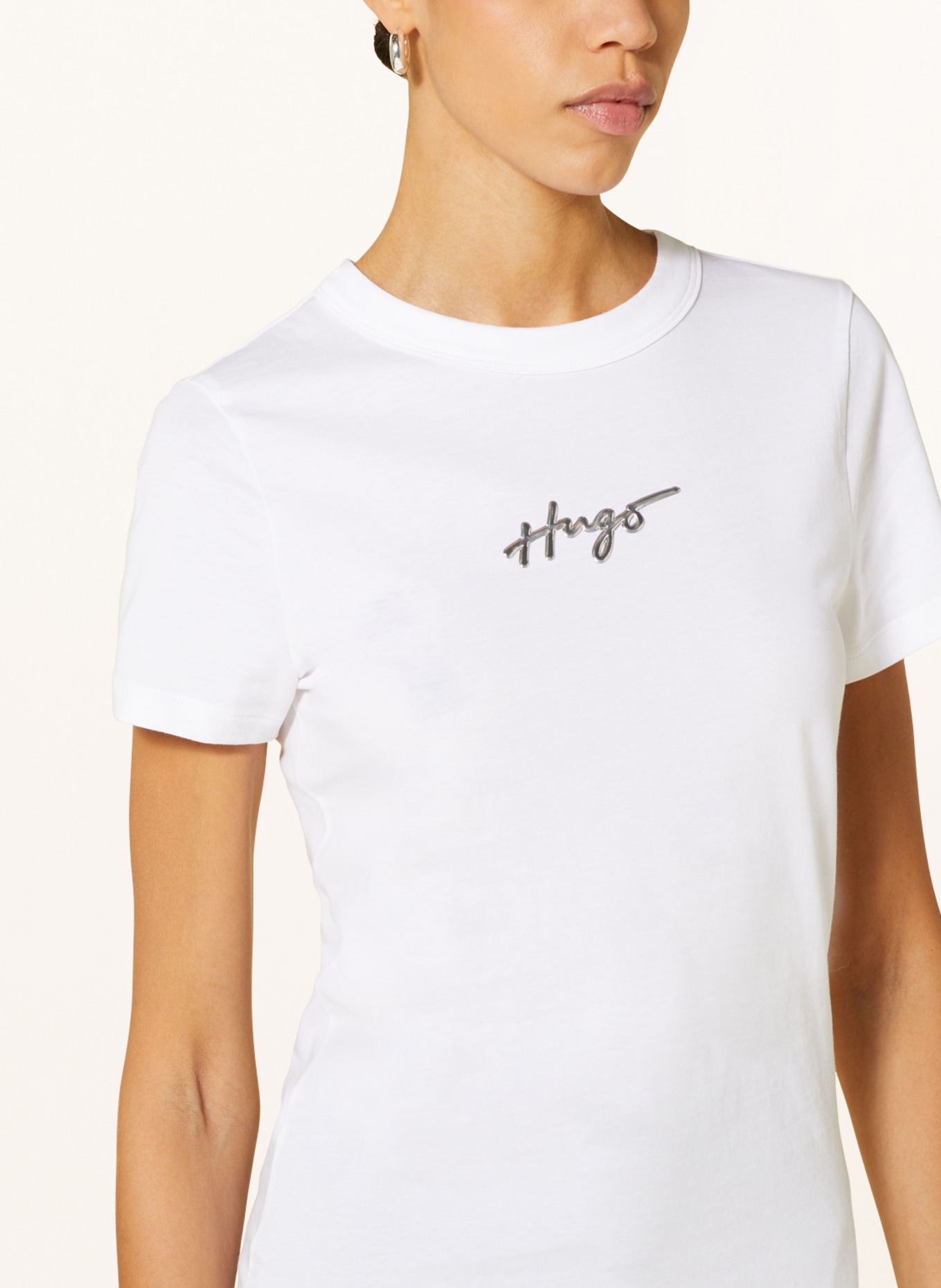 HUGO T-Shirt CLASSIC TEE, Farbe: WEISS (Bild 4)