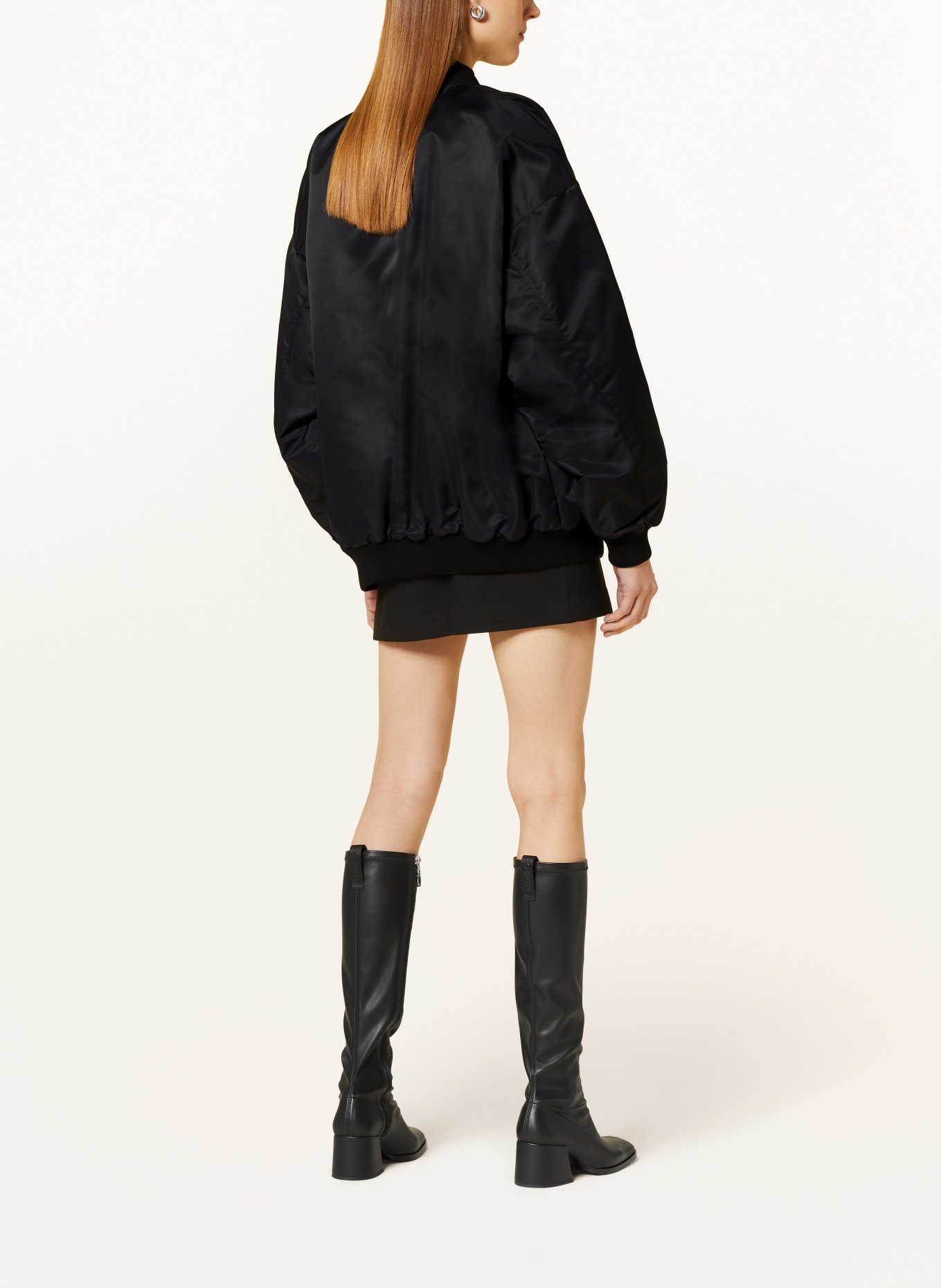 HUGO Oversized bomber jacket FLESIANE, Color: BLACK (Image 3)