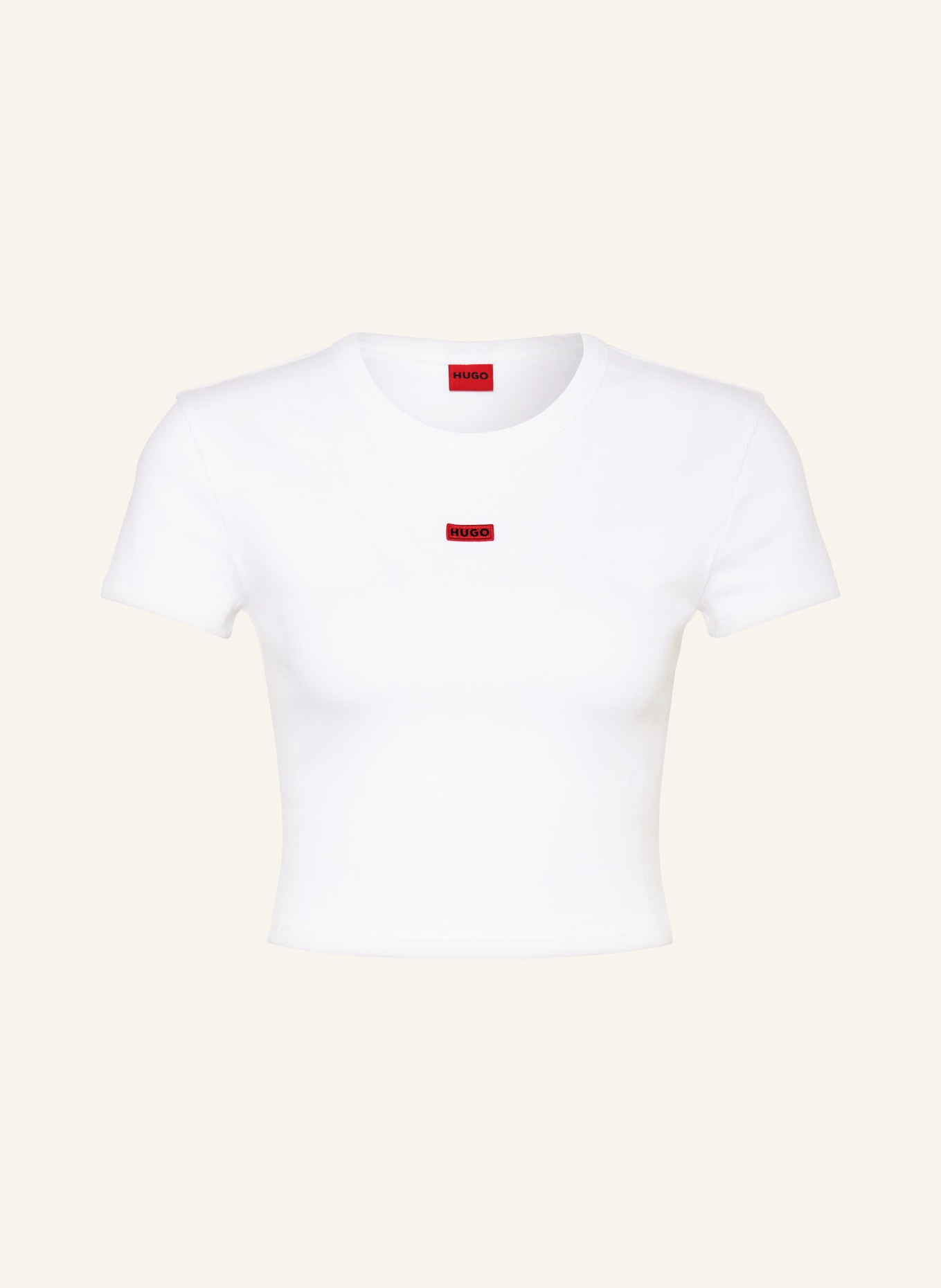 HUGO Cropped shirt DELUISA, Color: WHITE (Image 1)