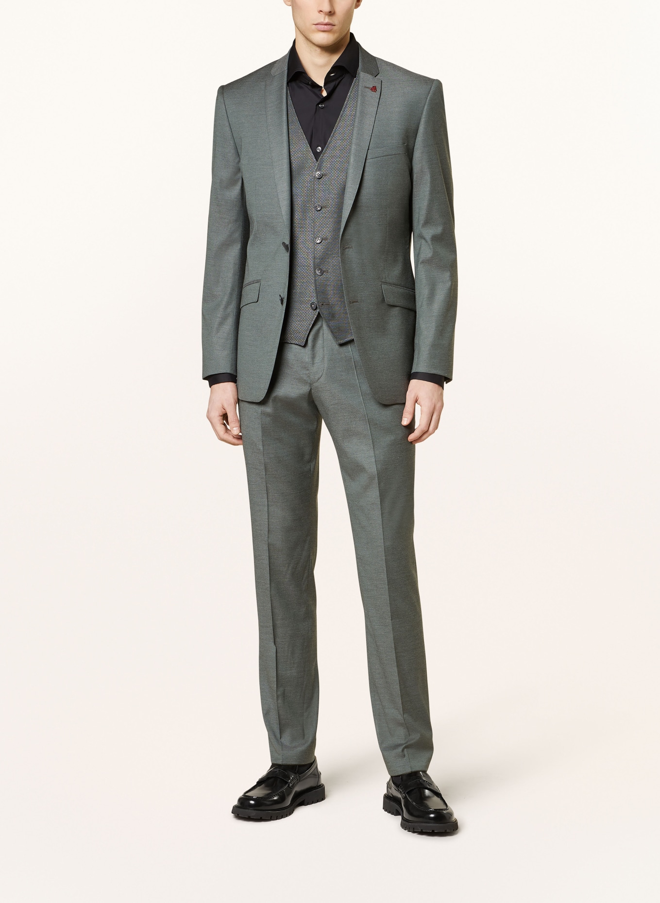 Roy Robson Suit vest extra slim fit, Color: A320 BRIGHT GREEN (Image 2)