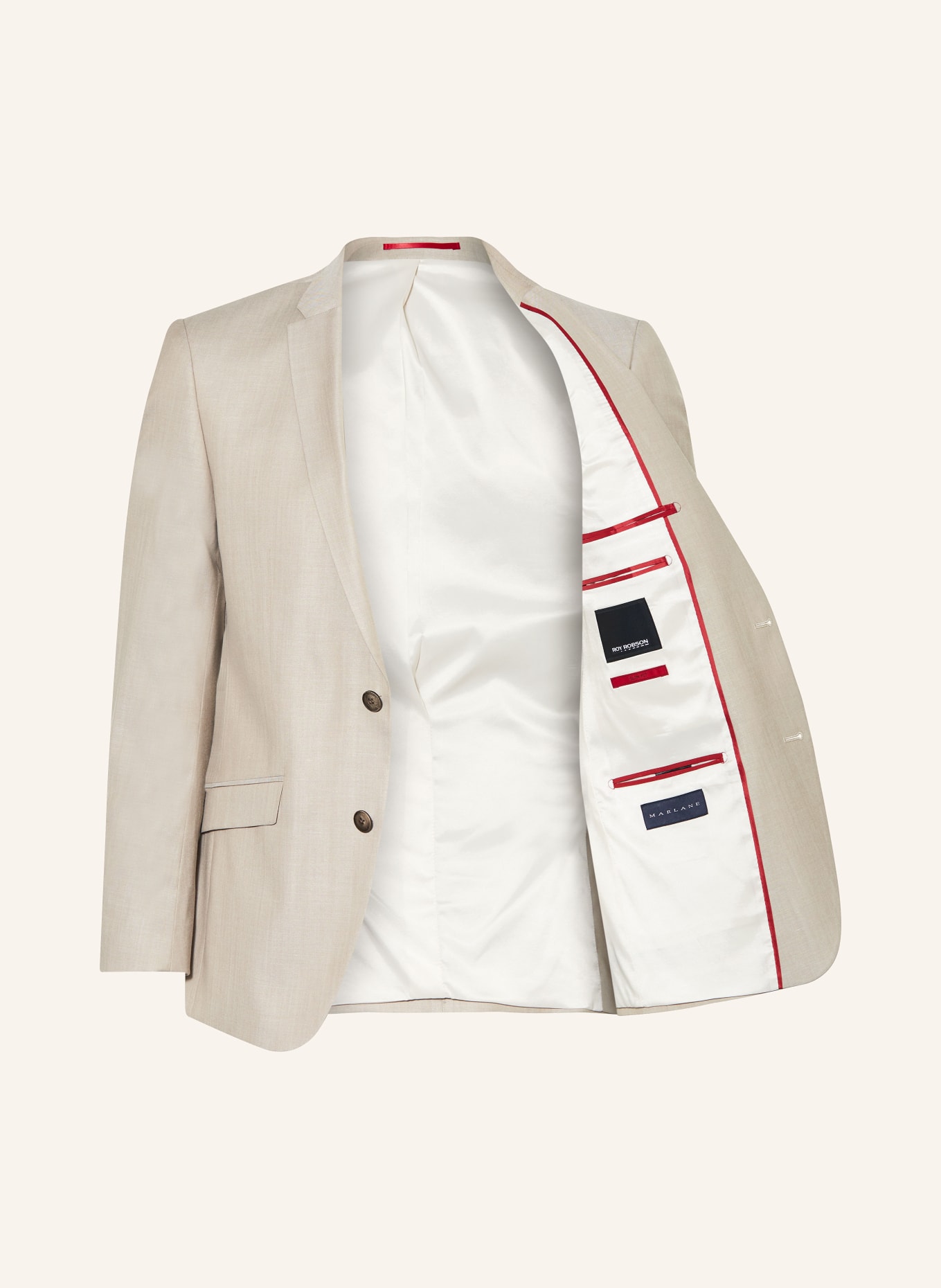 Roy Robson Suit jacket Slim Fit, Color: A250 BEIGE/KHAKI (Image 4)