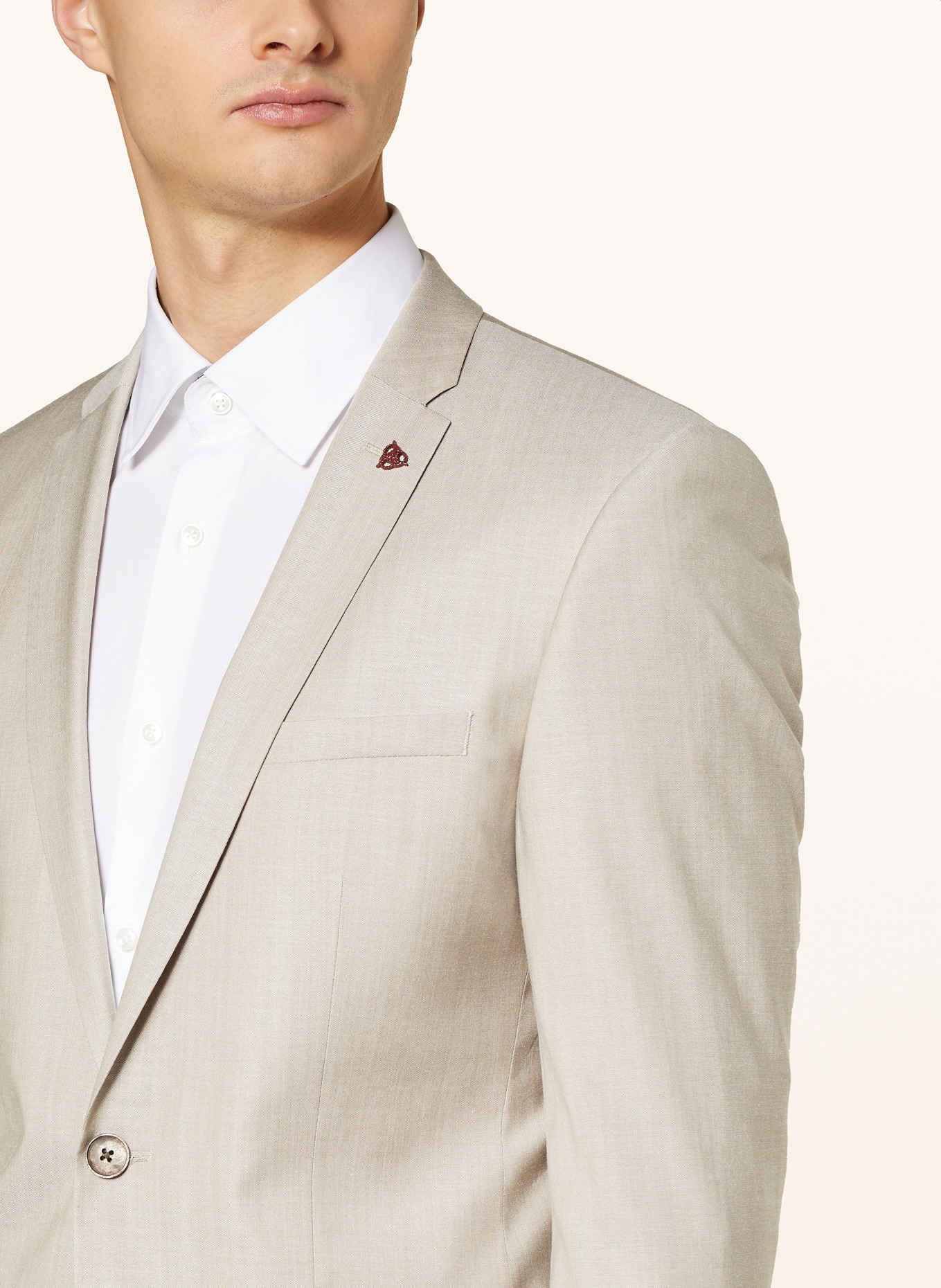 Roy Robson Suit jacket Slim Fit, Color: A250 BEIGE/KHAKI (Image 5)
