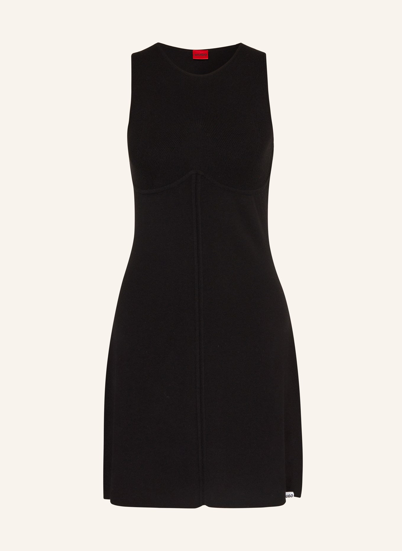 HUGO Knit dress SRIANGLA, Color: BLACK (Image 1)