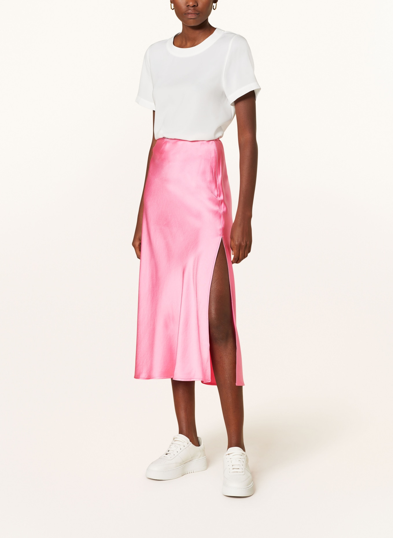 HUGO Satin skirt RAMITANA, Color: PINK (Image 2)