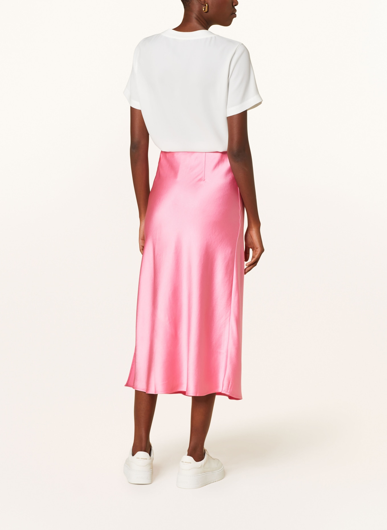 HUGO Satin skirt RAMITANA, Color: PINK (Image 3)