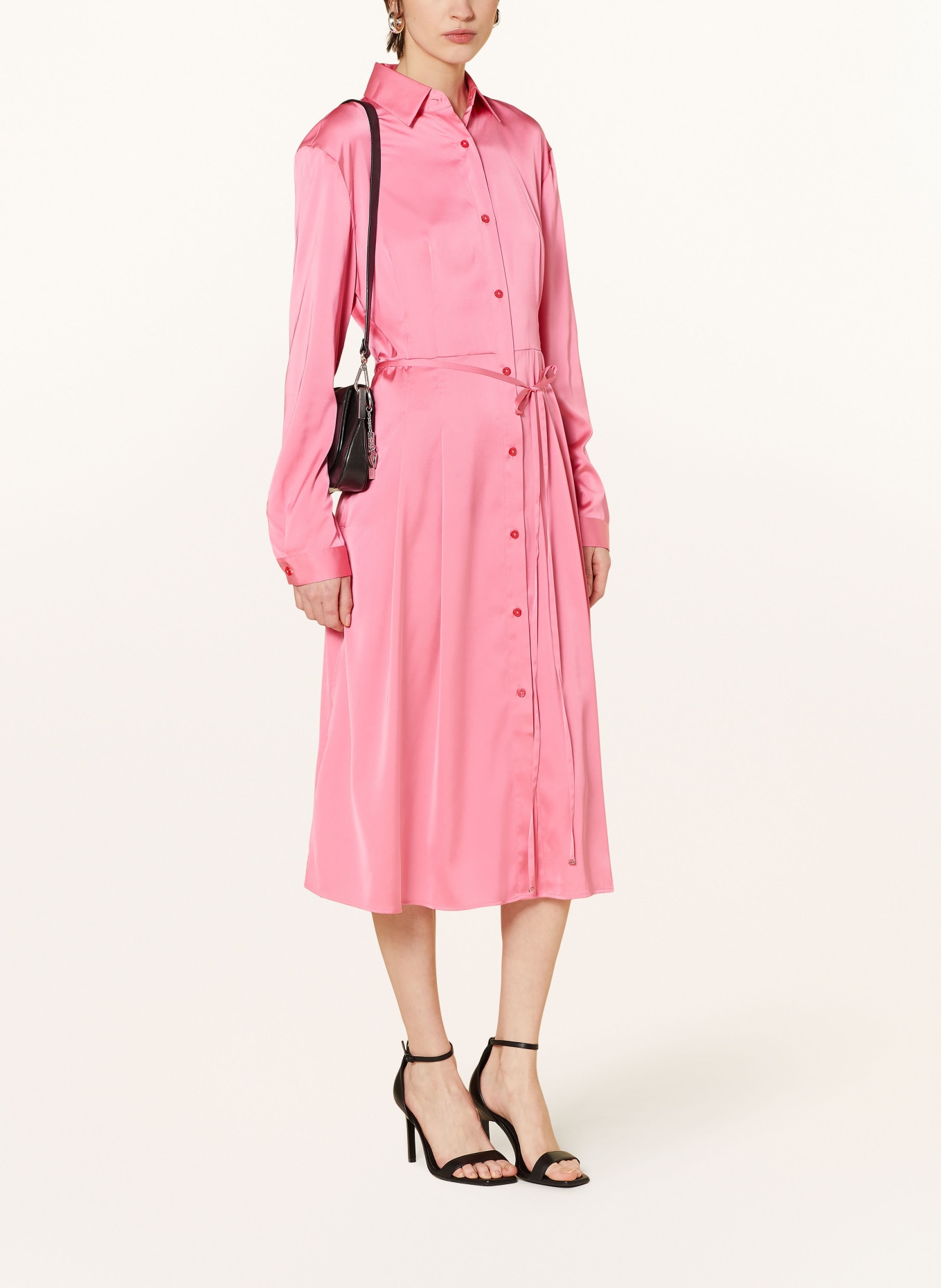 HUGO Hemdblusenkleid KLEOMA aus Satin, Farbe: PINK (Bild 2)