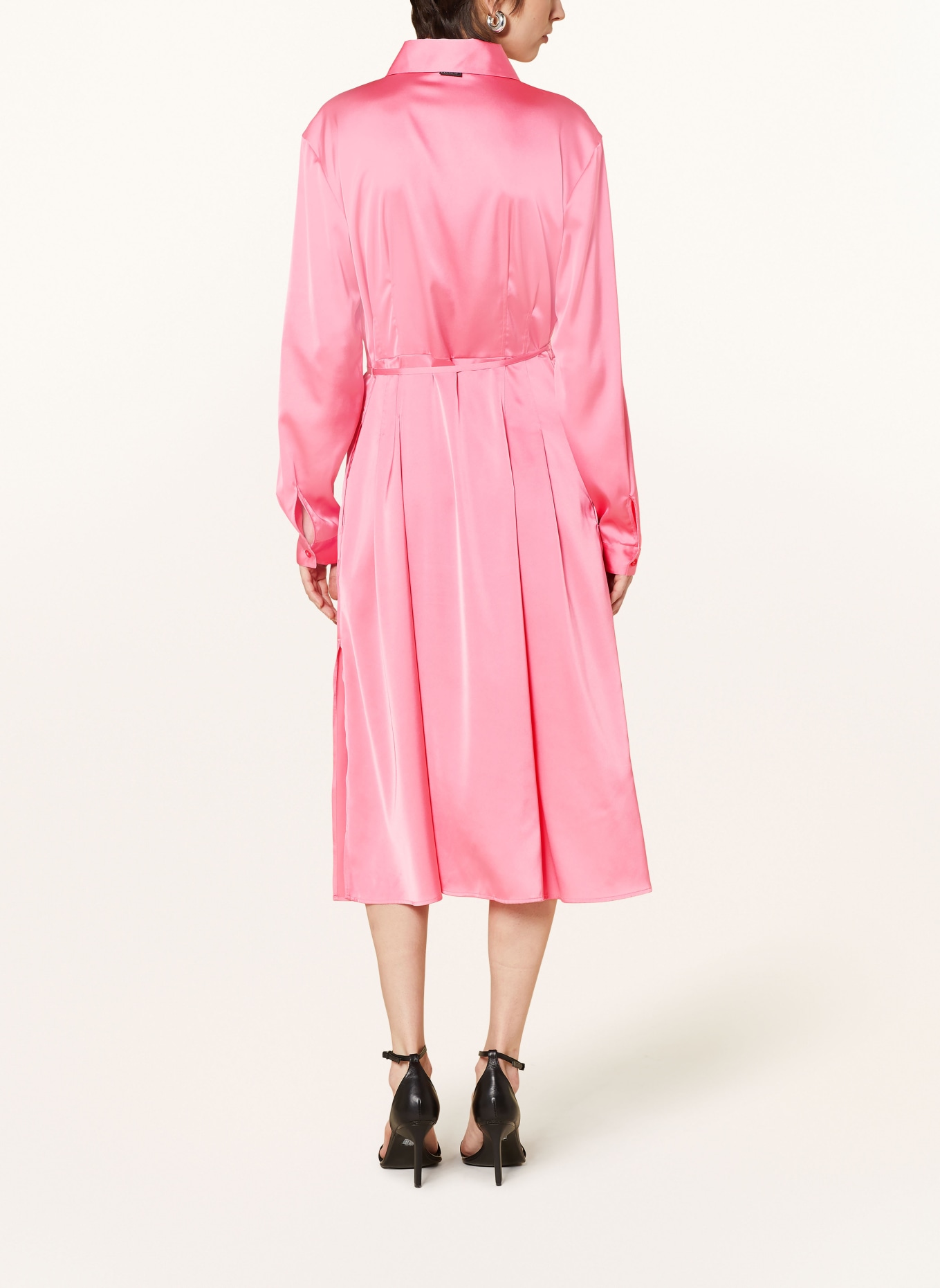 HUGO Hemdblusenkleid KLEOMA aus Satin, Farbe: PINK (Bild 3)
