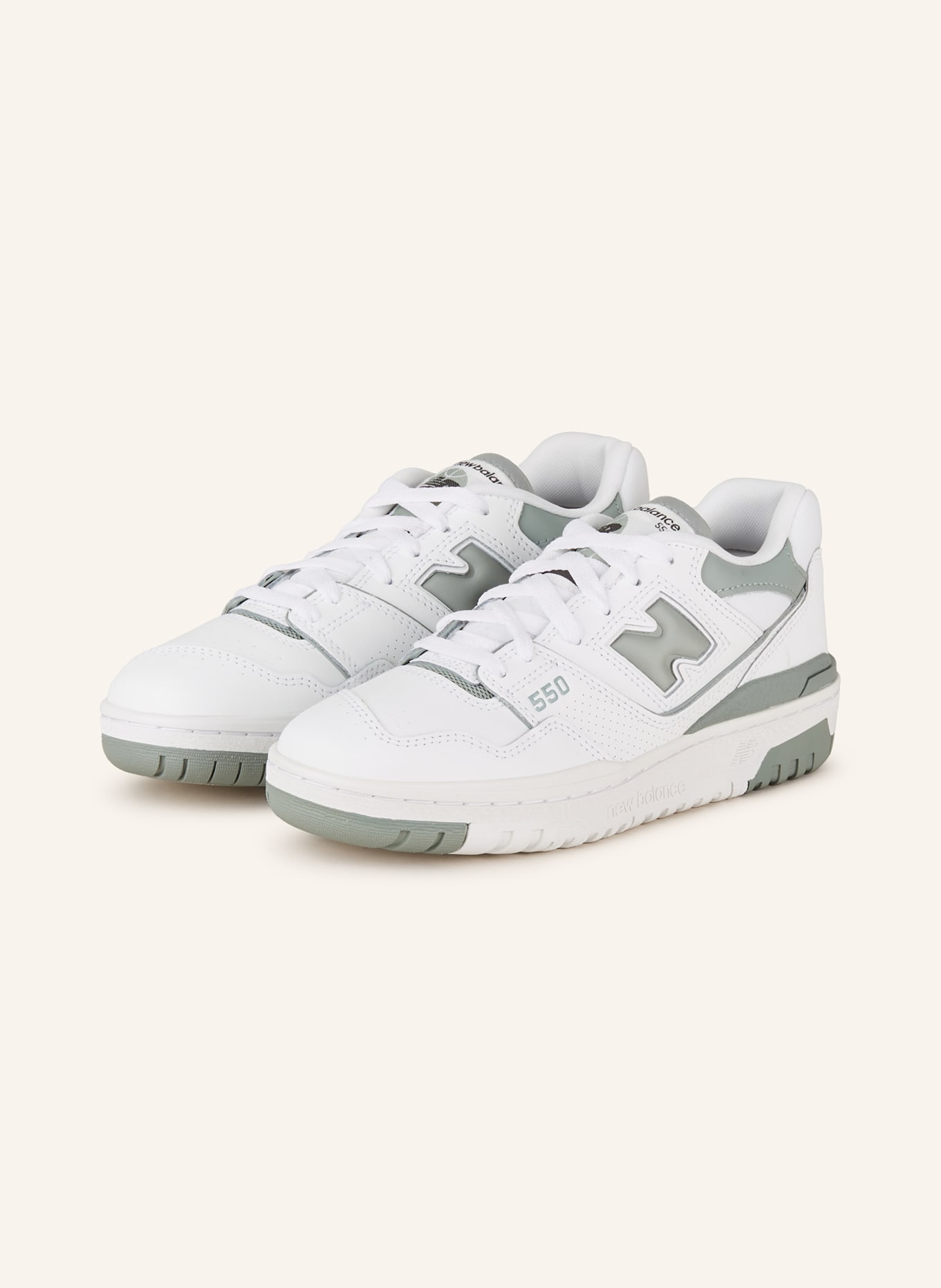 new balance Sneakers 550, Color: WHITE/ GREEN (Image 1)