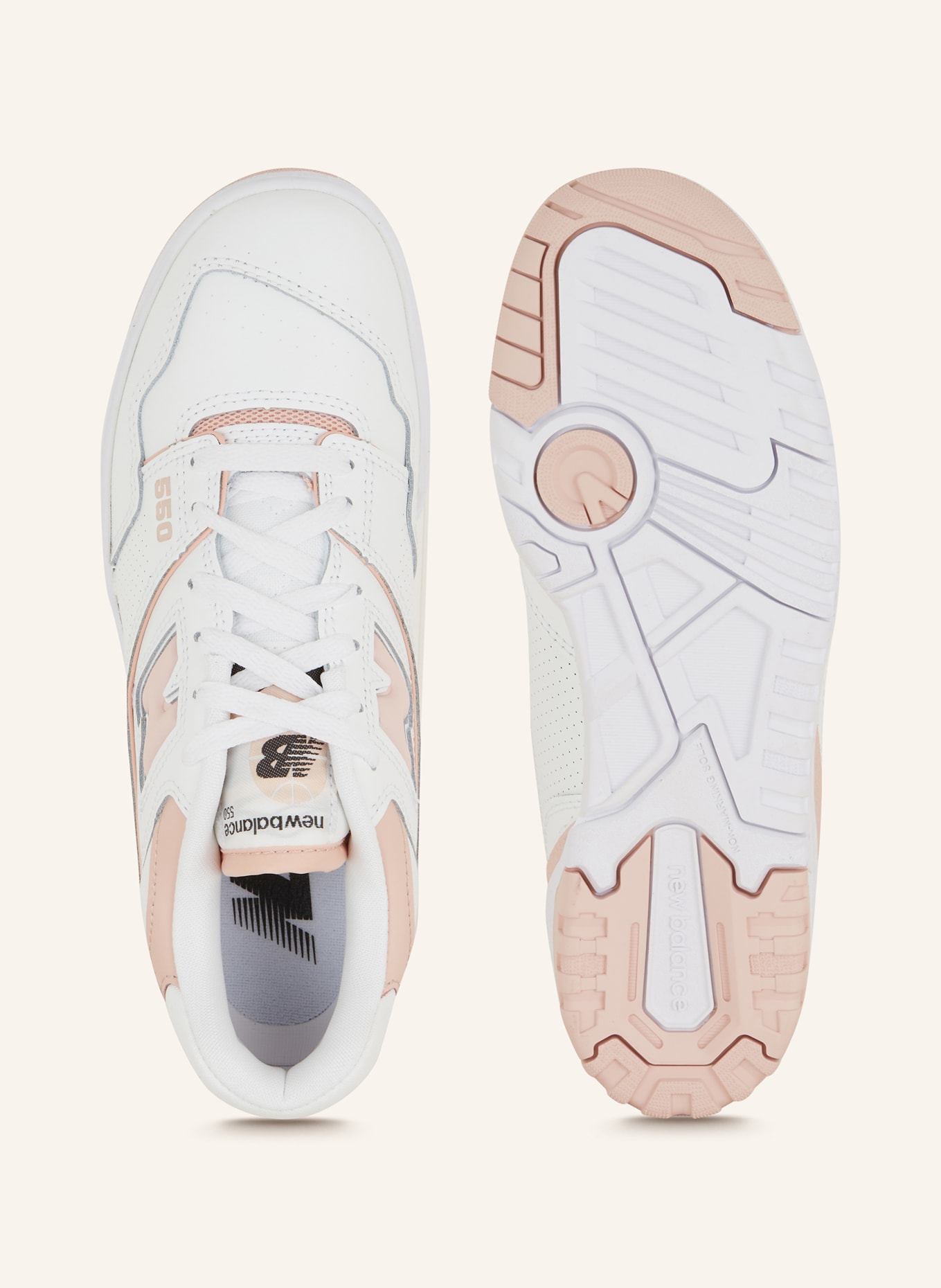 new balance Sneakers 550, Color: WHITE/ PINK (Image 5)
