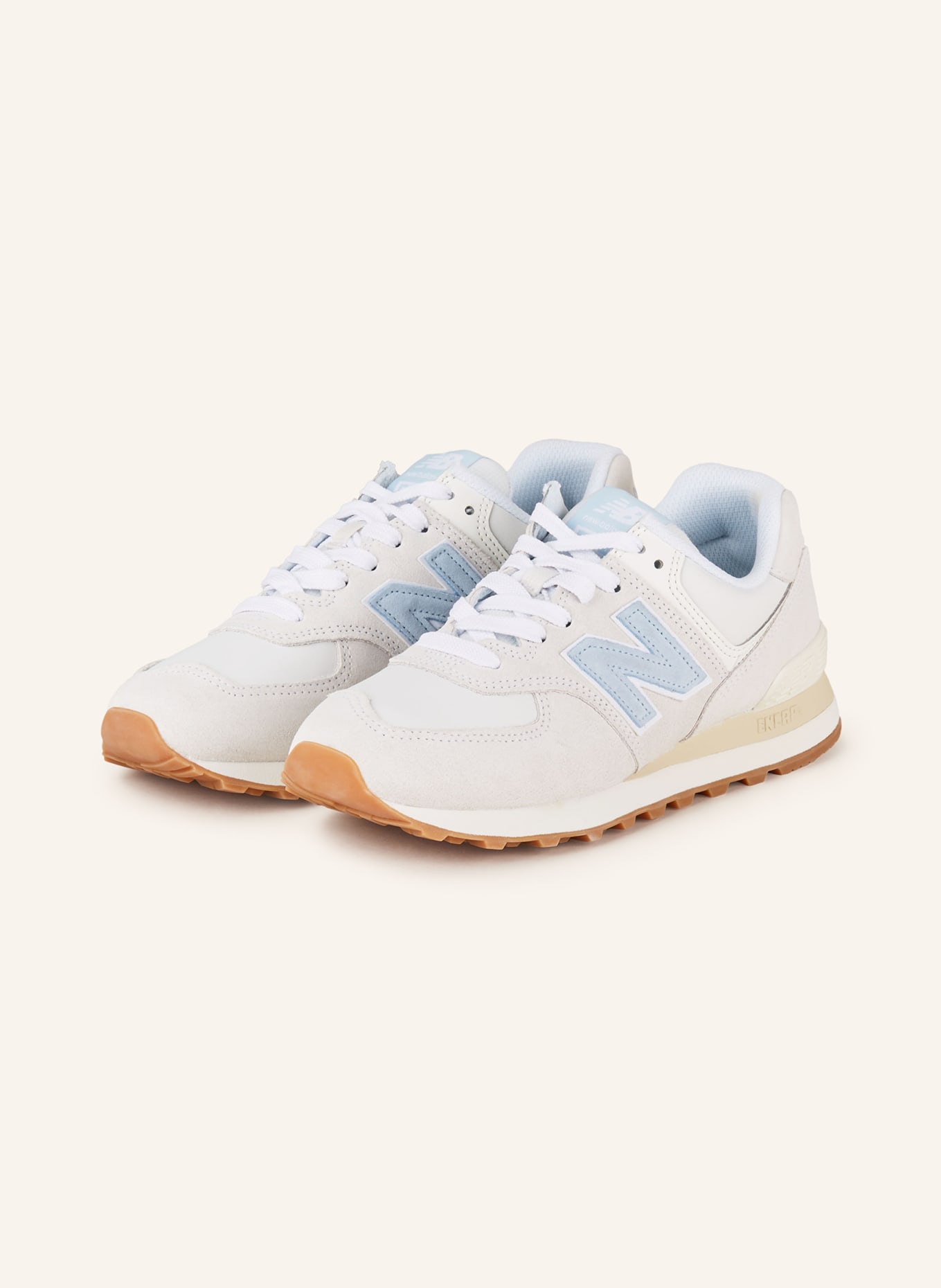 new balance Sneakers 574, Color: LIGHT GRAY/ LIGHT BLUE (Image 1)