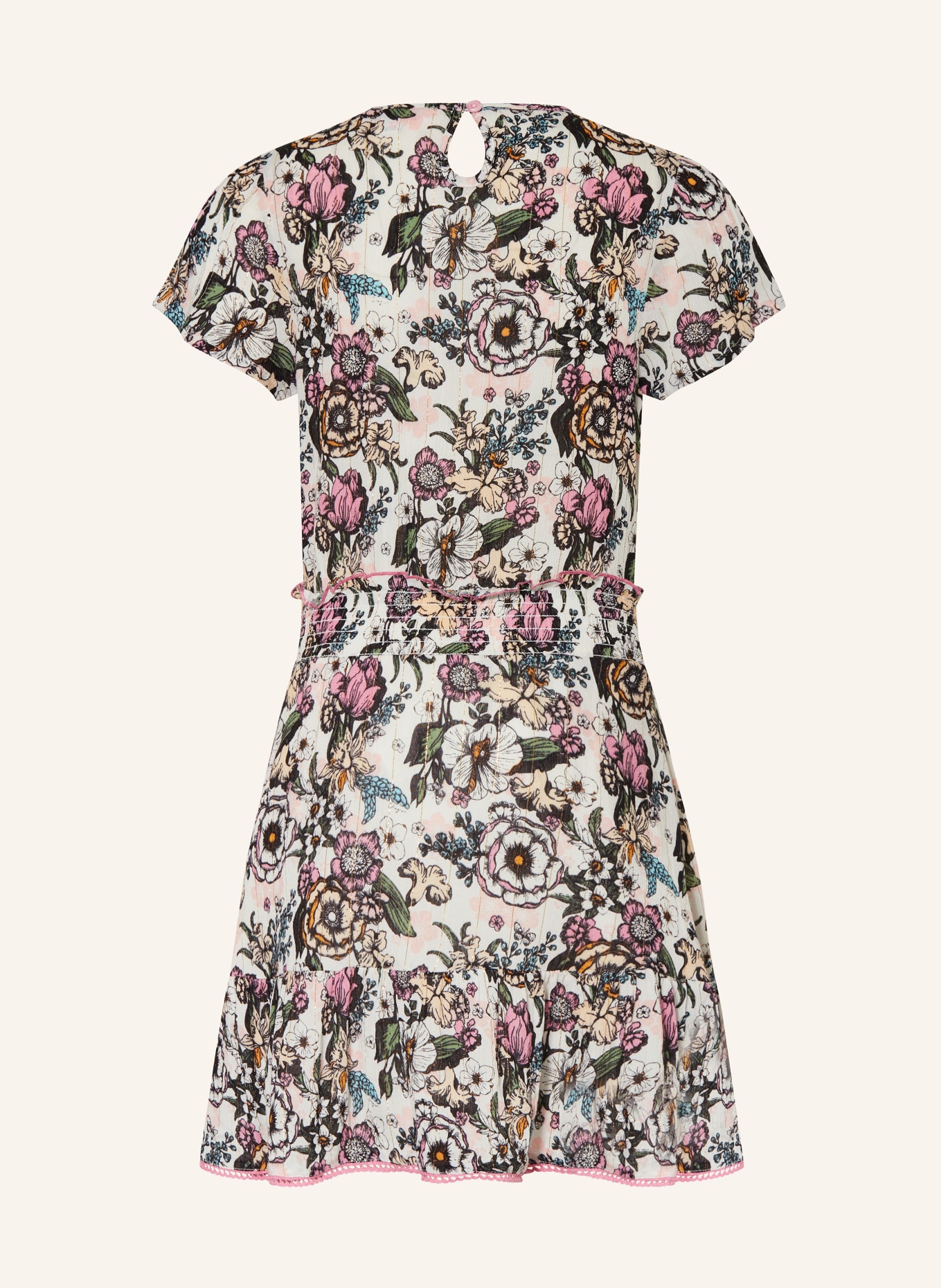 VINGINO Kleid PAULA mit Glitzergarn, Farbe: WEISS/ SCHWARZ/ ROSA (Bild 2)