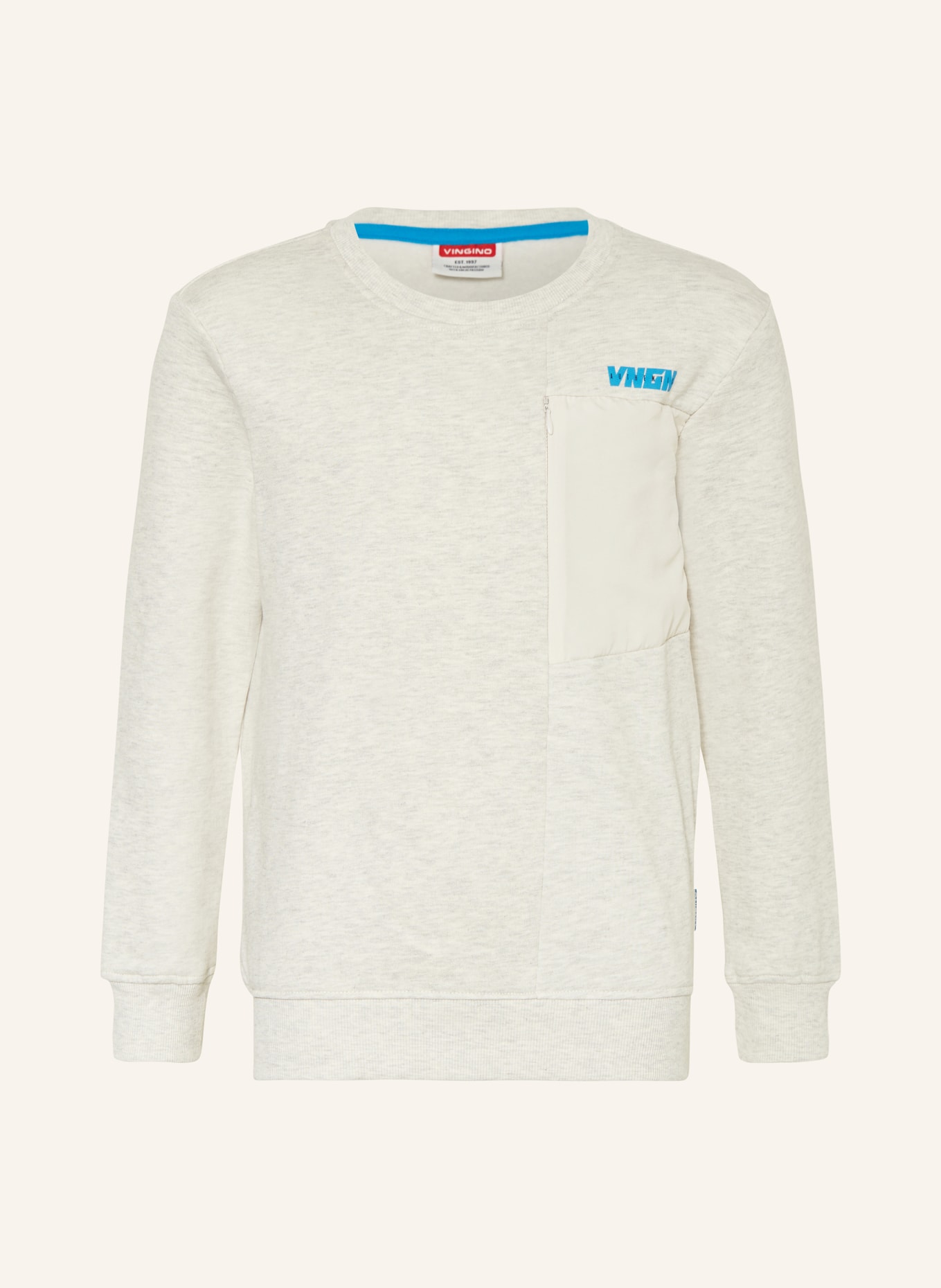 VINGINO Sweatshirt NEREO, Farbe: HELLGRAU/ WEISS (Bild 1)