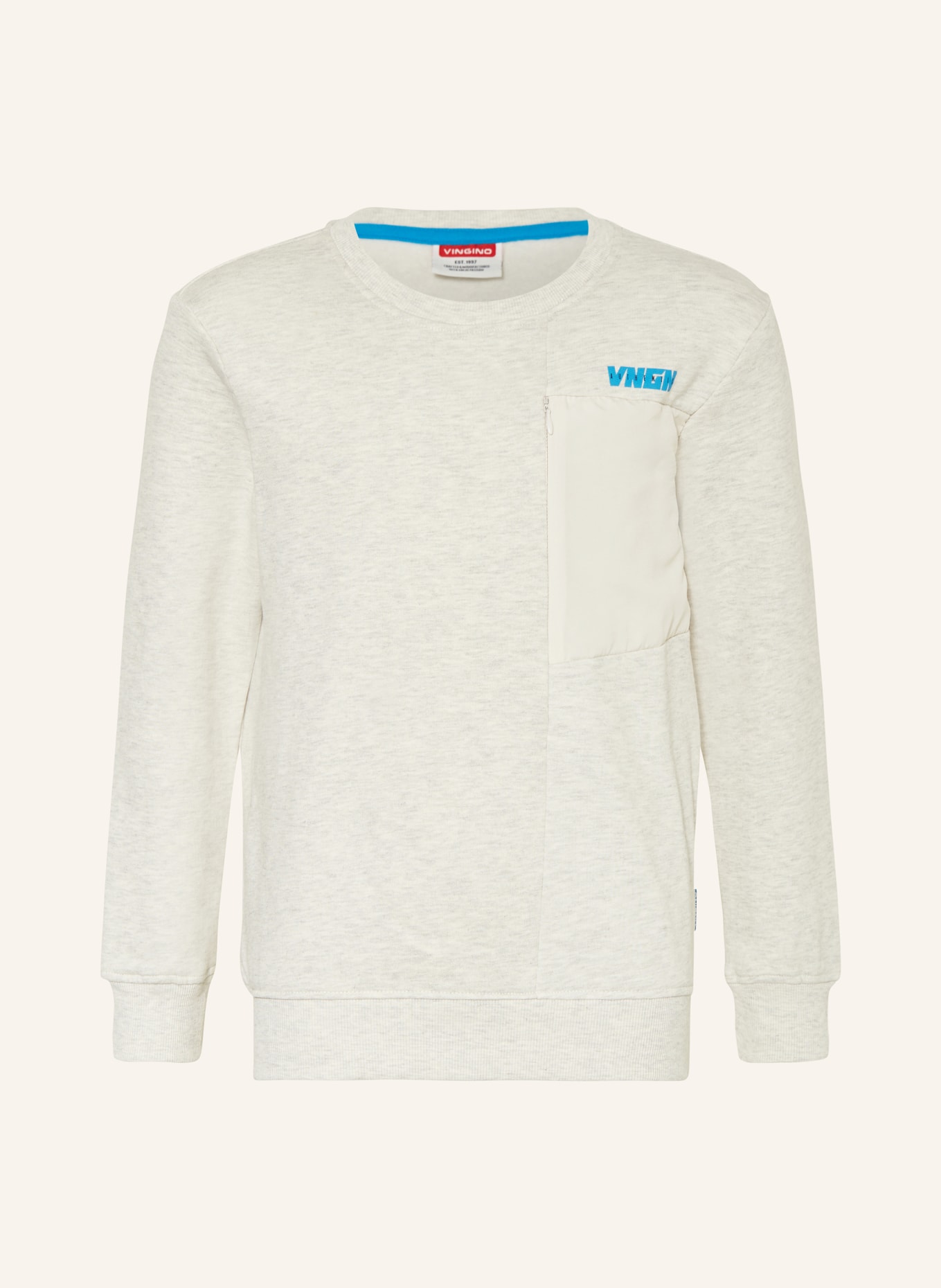 VINGINO Sweatshirt NEREO in hellgrau weiss
