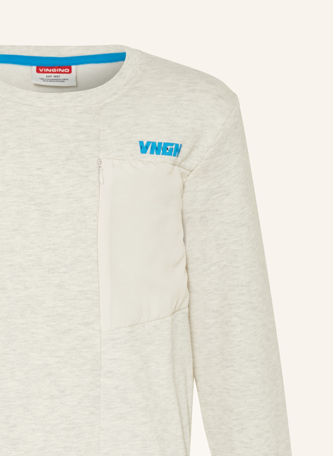 VINGINO Sweatshirt NEREO, Farbe: HELLGRAU/ WEISS (Bild 3)