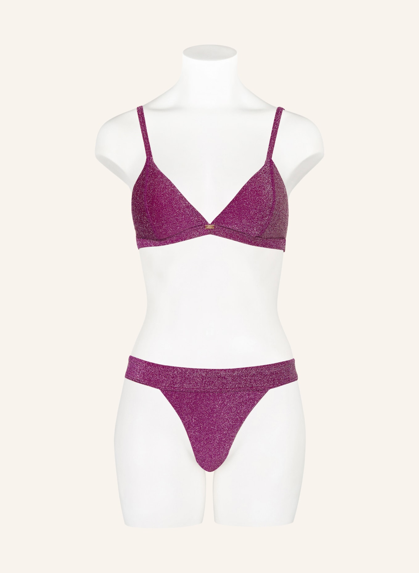 SAM FRIDAY Triangel-Bikini-Top SHORE mit Glitzergarn: LILA