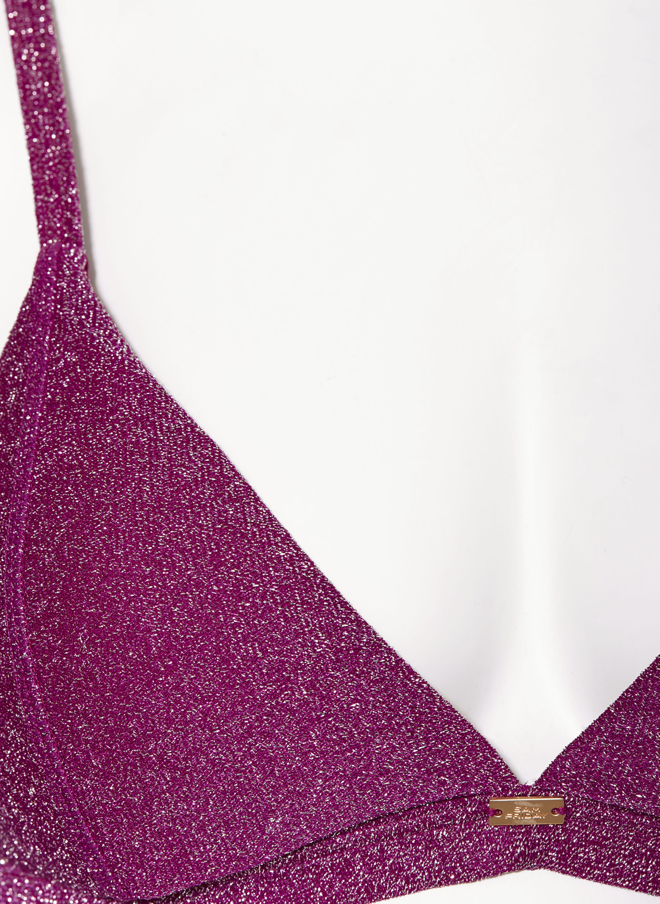 SAM FRIDAY Triangel-Bikini-Top SHORE mit Glitzergarn: LILA